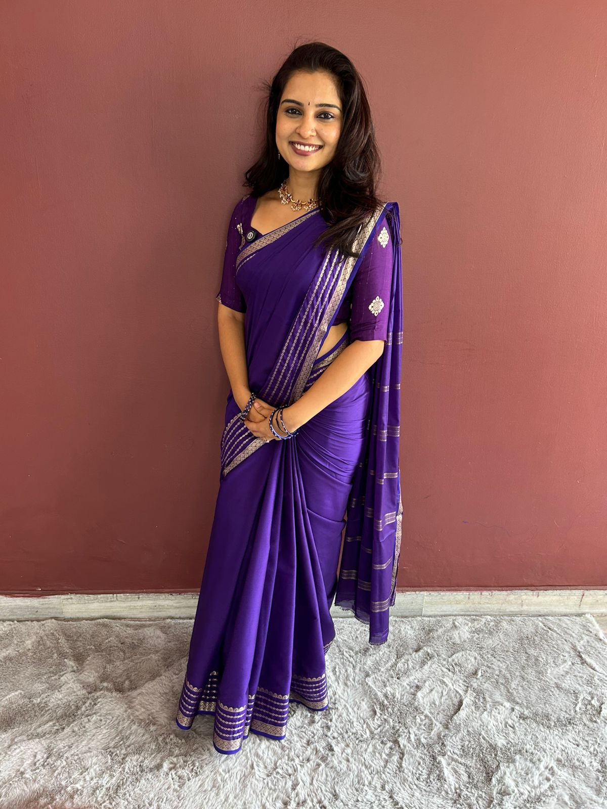 Mysore Crepe Self Saree(3533)
