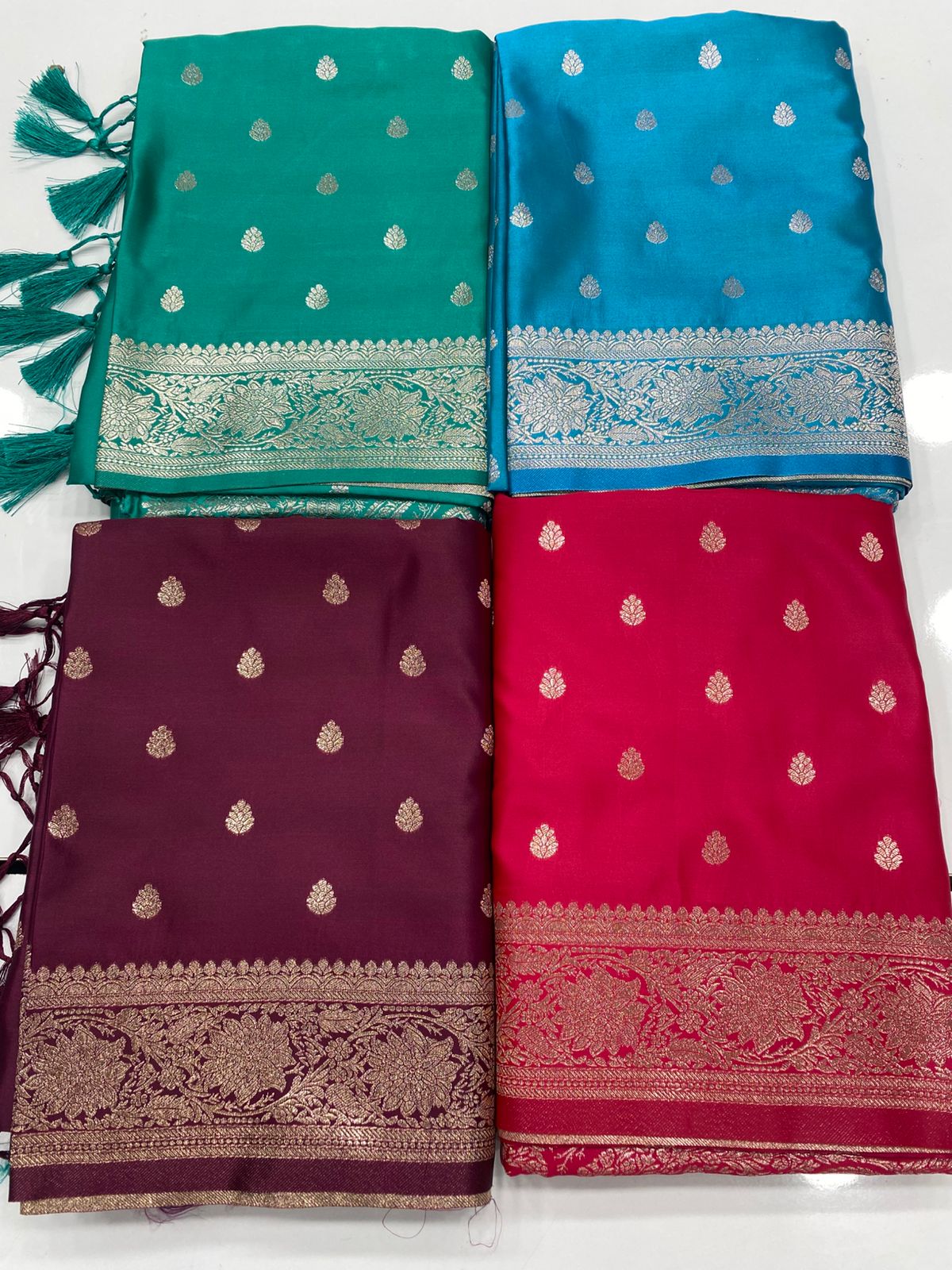 Semi Silk Butta Saree ( 3373B-R )