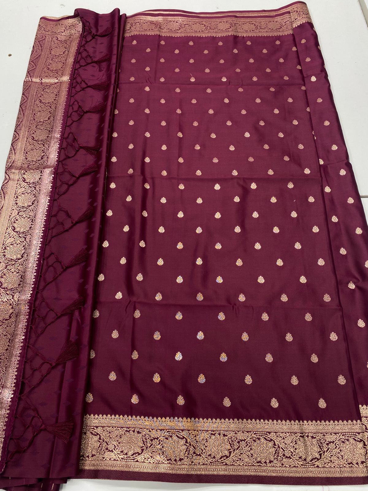 Semi Silk Butta Saree ( 3373B-R )