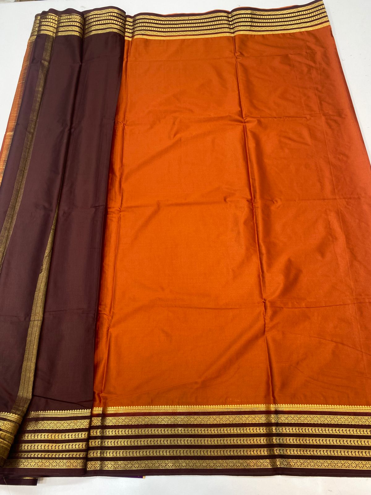 Mysore Crepe Zari Border Saree ( 3378F-R19 )