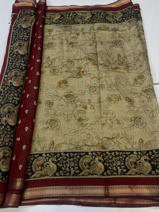 Fancy Digital Print Saree ( 3384-R31 )