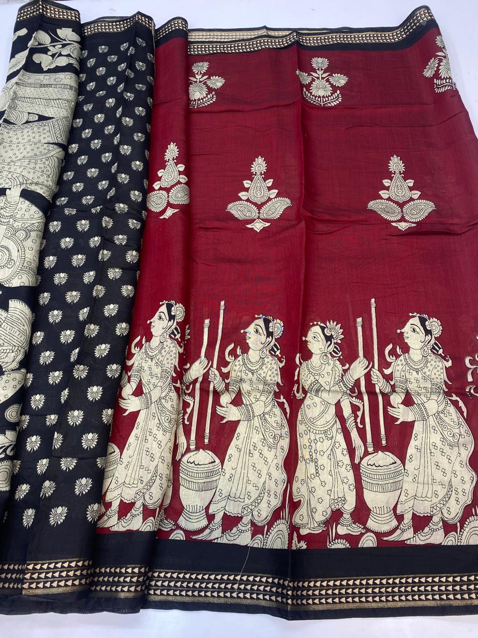 Fancy Georgette Print Saree(3390B)