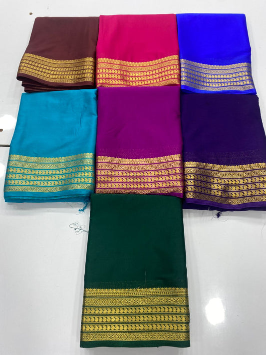 Mysore Crepe Self Saree(3367D)