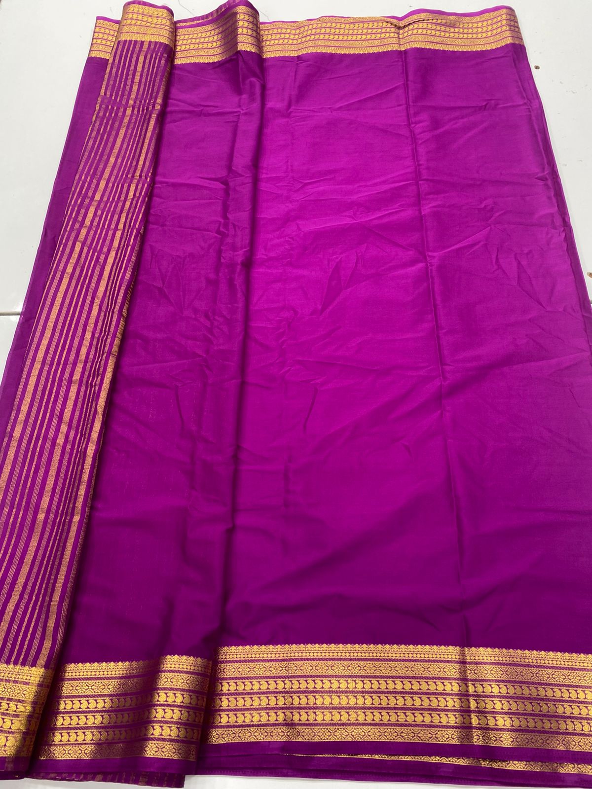 Mysore Crepe Self Saree ( 3367D-R18 )