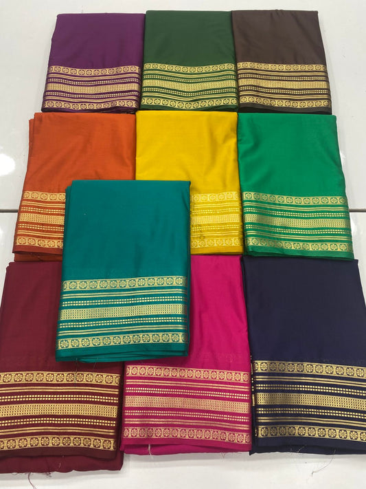 Mysore Crepe Self Saree(3383A)