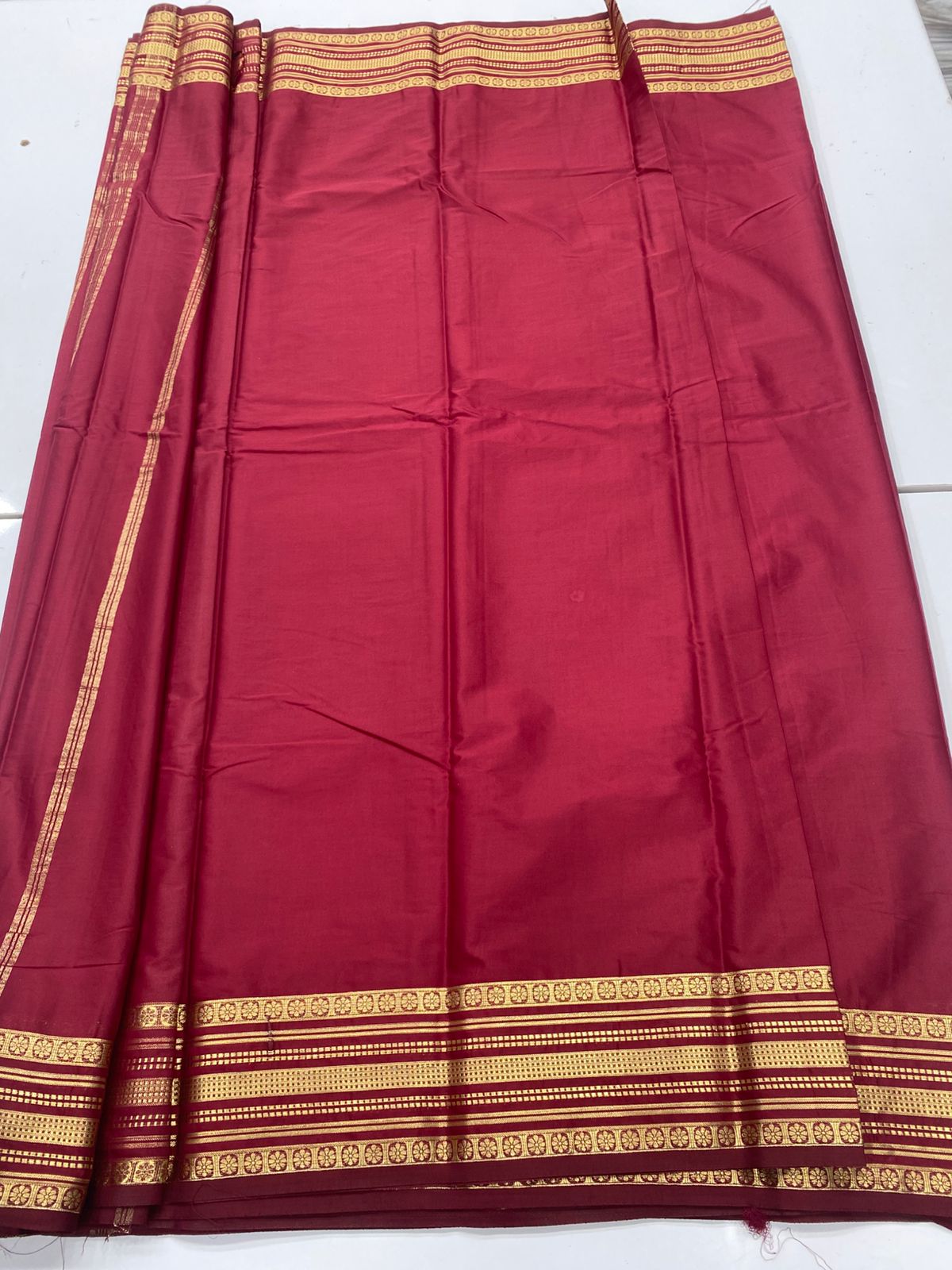Mysore Crepe Self Saree ( 3383A-R16 )