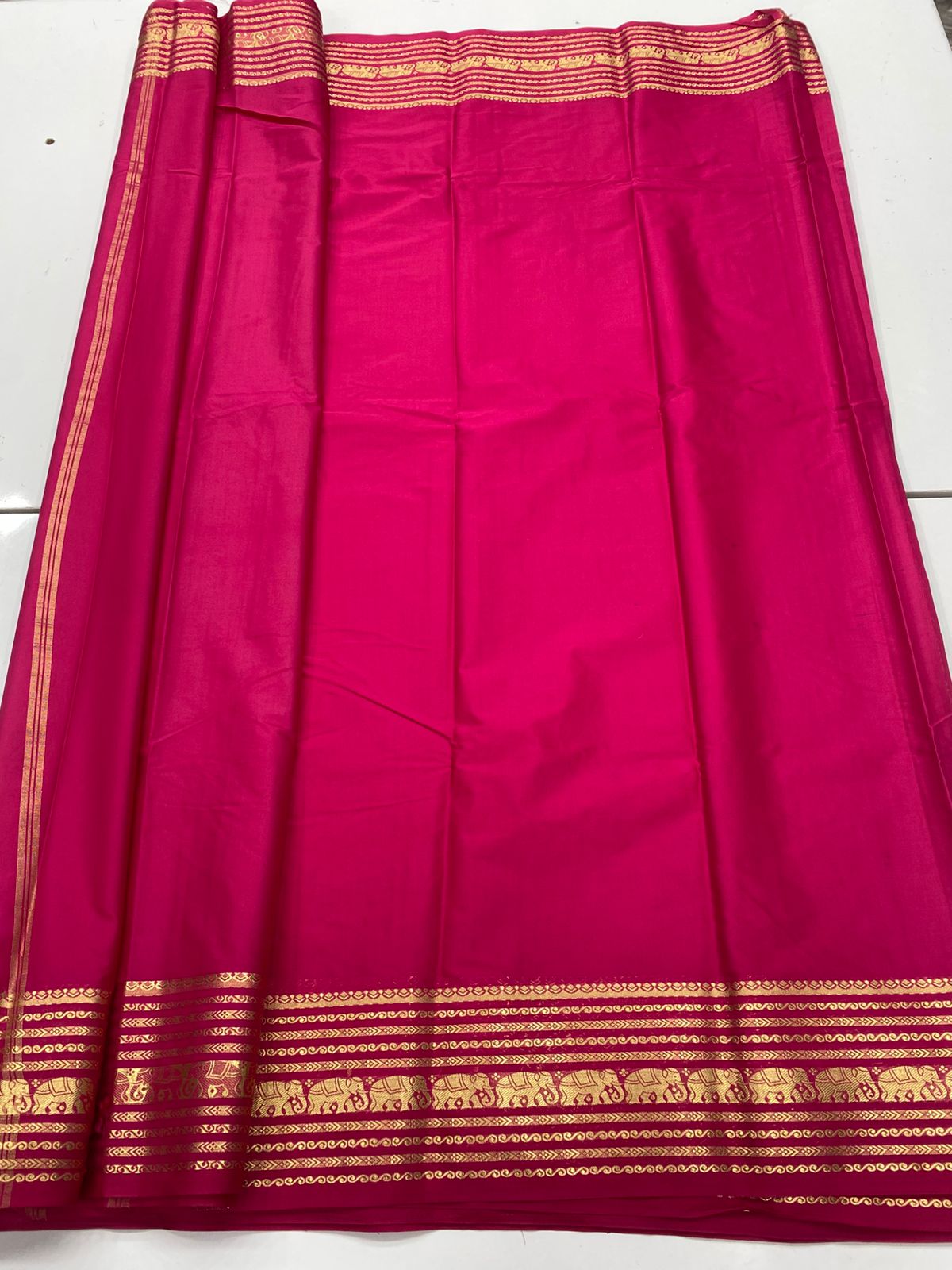 Mysore Crepe Self Saree ( 3383B-R18 )