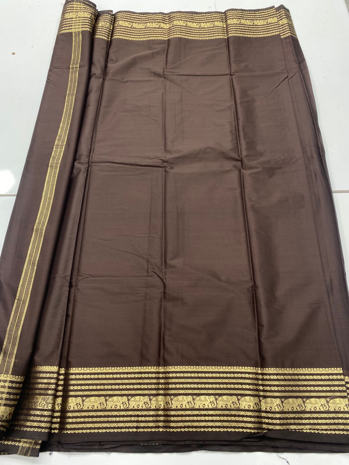 Mysore Crepe Self Saree ( 3383B-R18 )