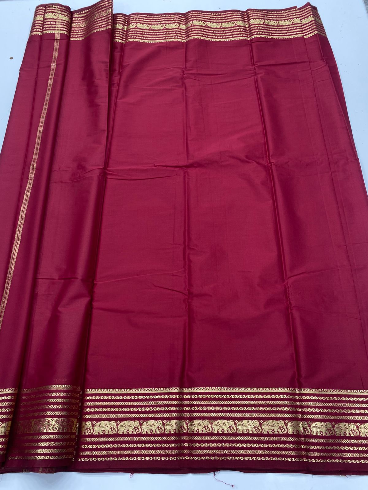 Mysore Crepe Self Saree ( 3383B-R18 )