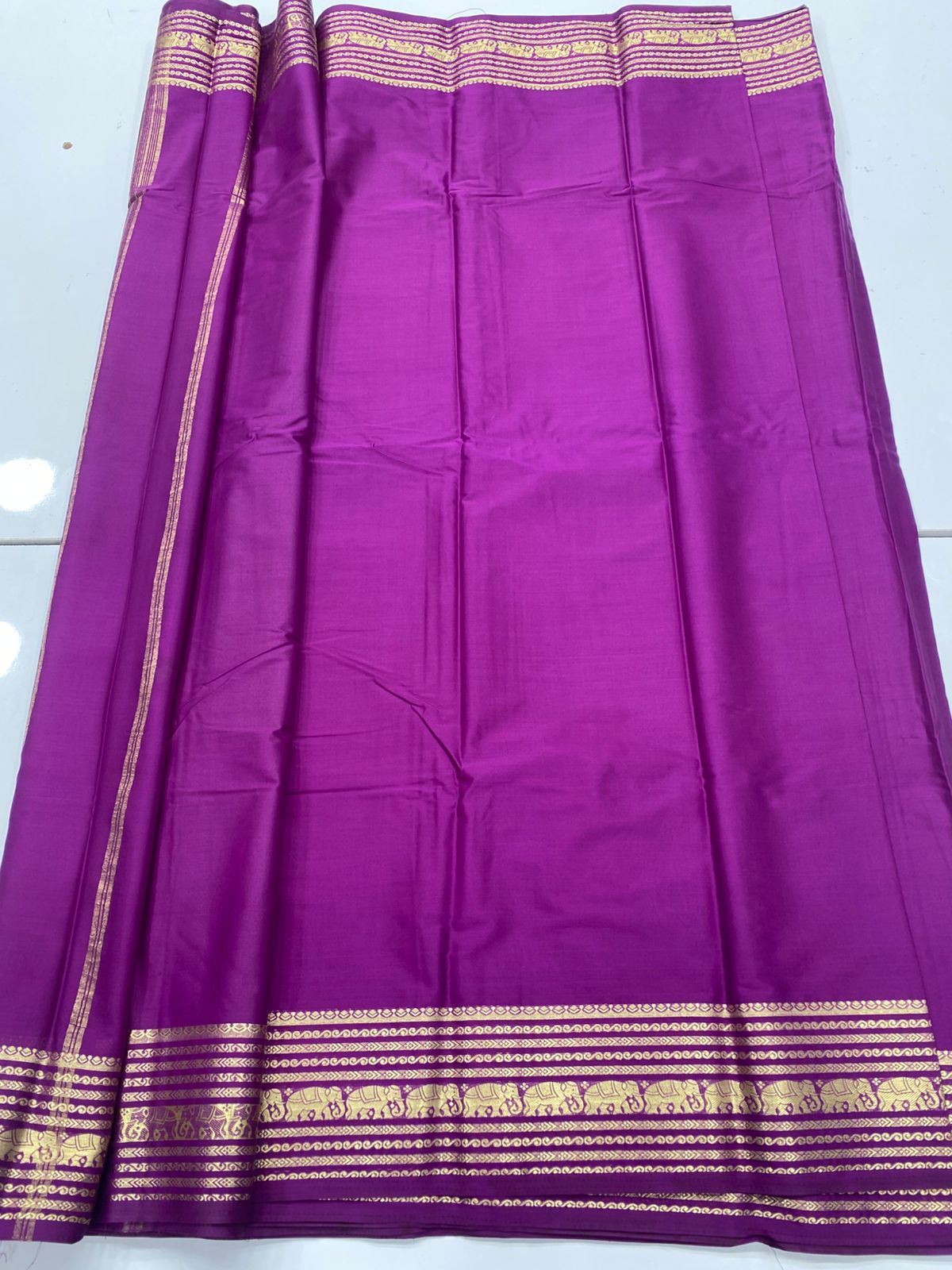 Mysore Crepe Self Saree ( 3383B-R18 )