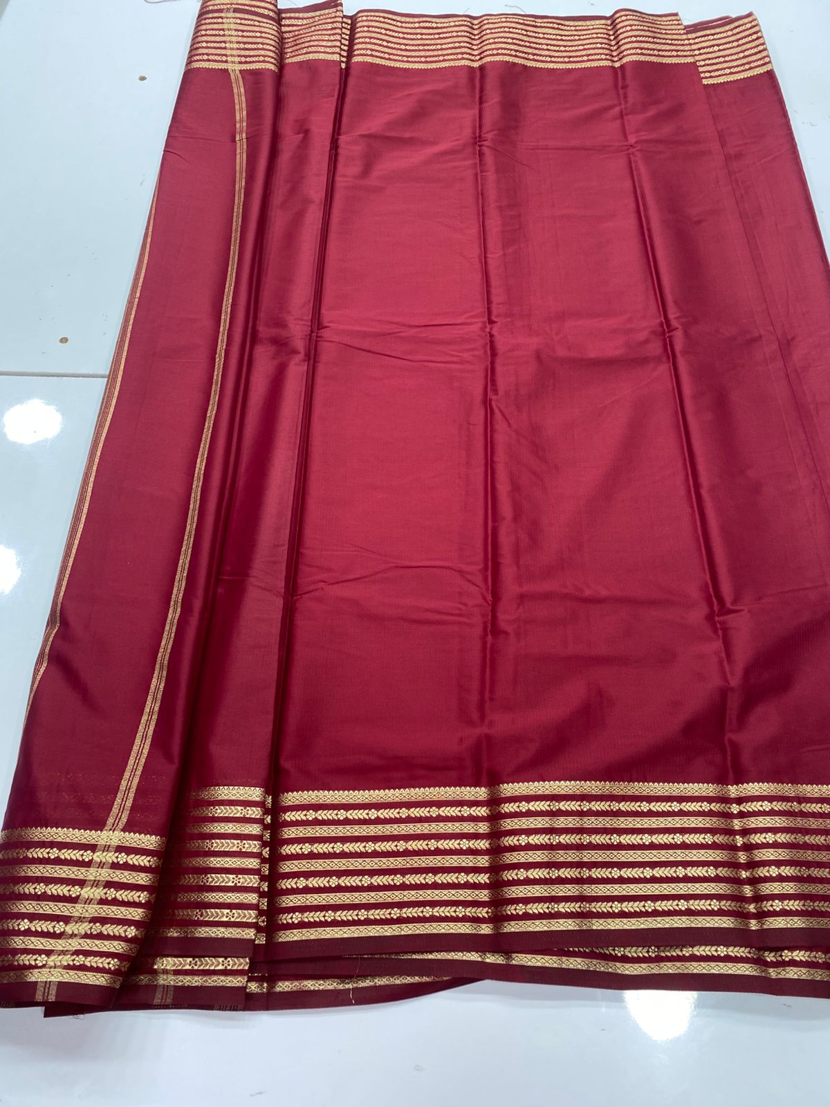 Mysore Crepe Self Saree ( 3383C-R20 )