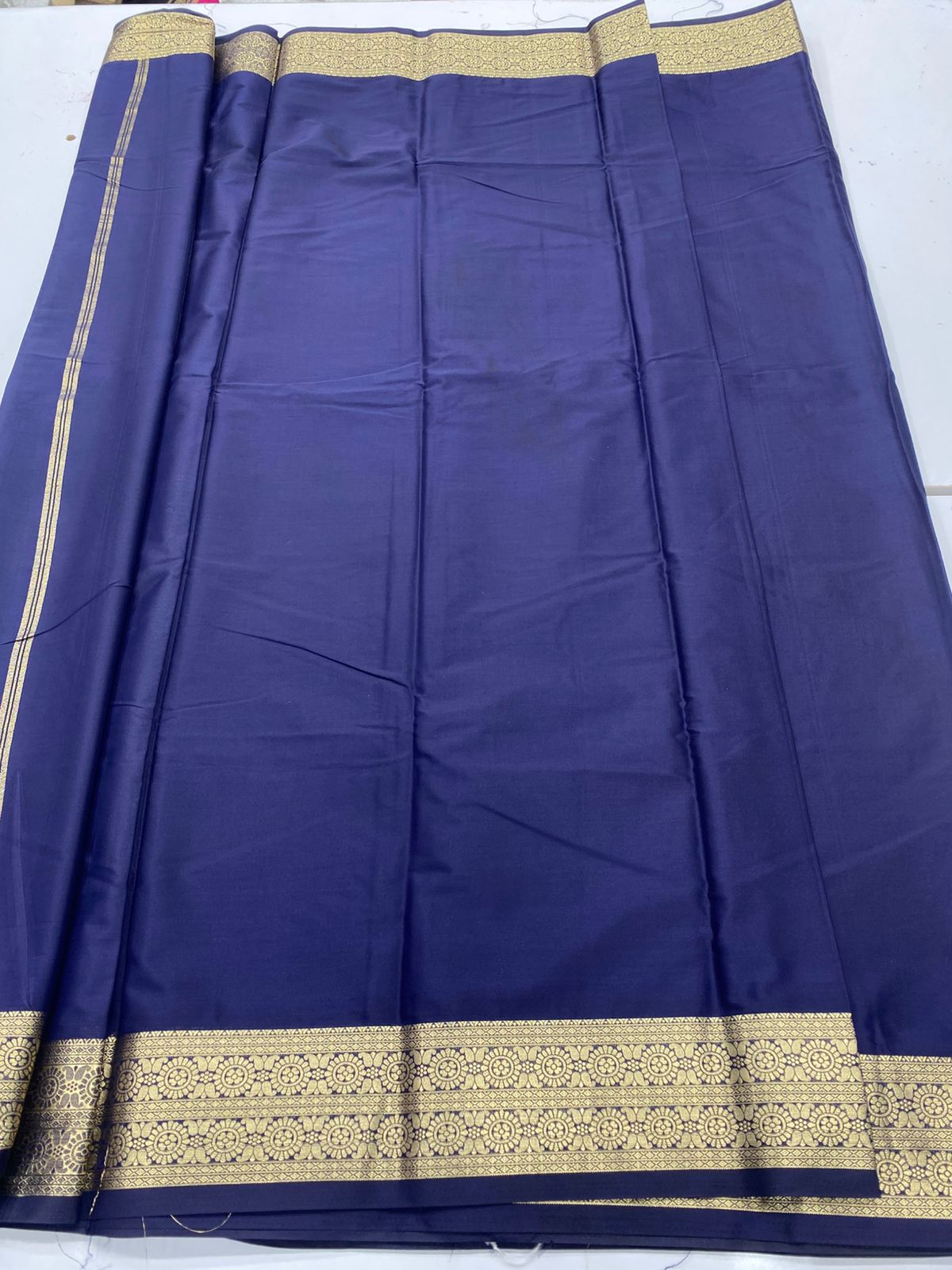 Mysore Crepe Self Saree ( 3383G-R18 )