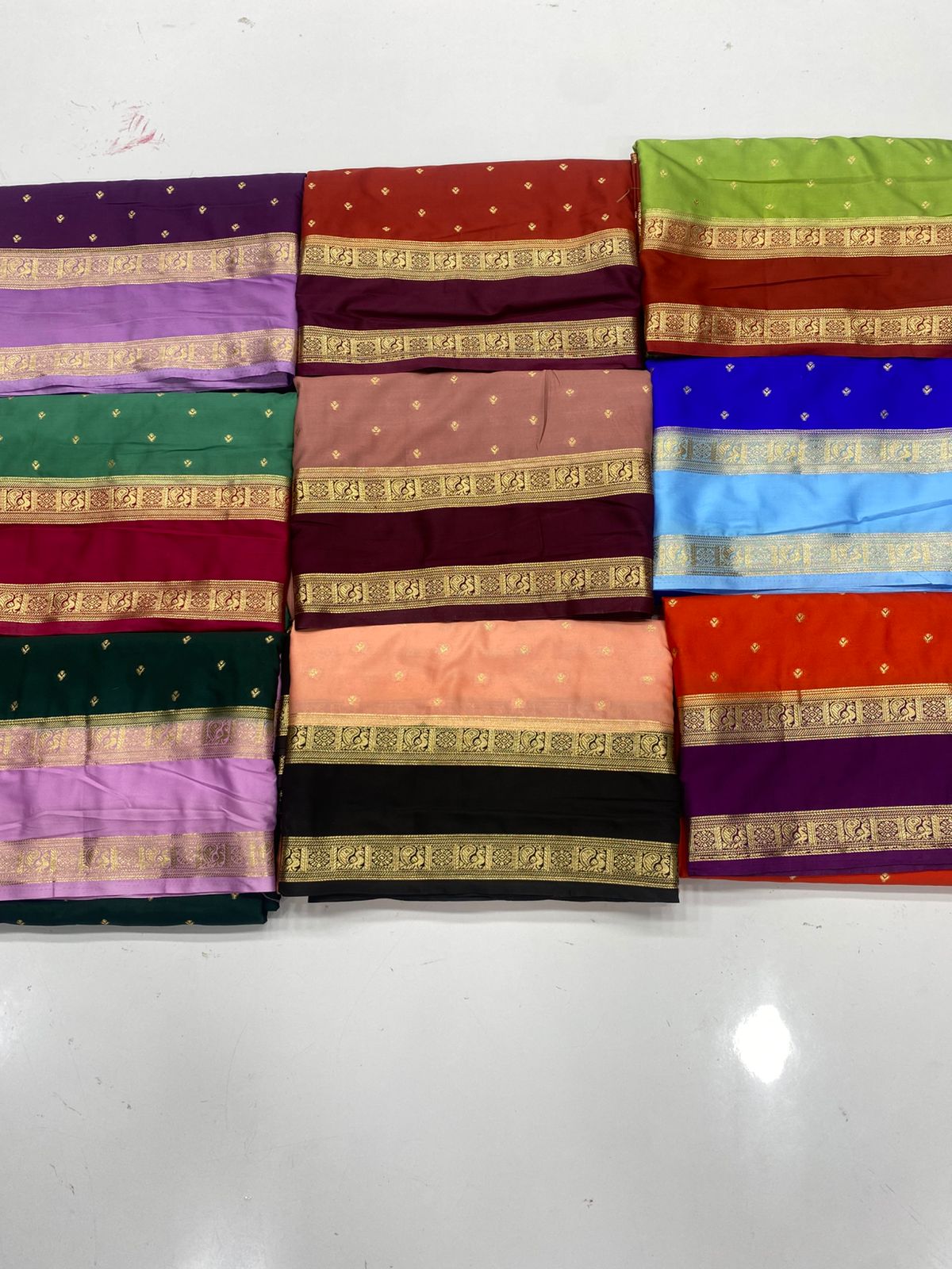 Mysore Crepe Butta Saree(3396B)