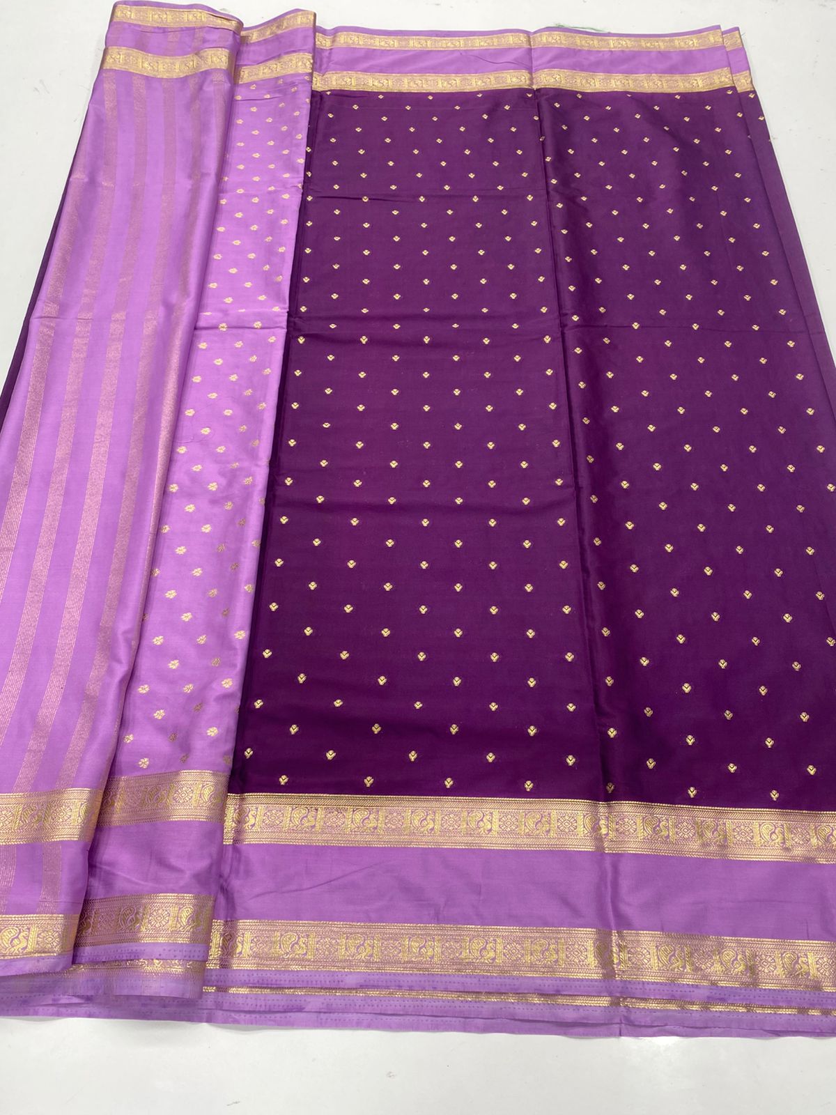 Mysore Crepe Butta Saree(3396B)