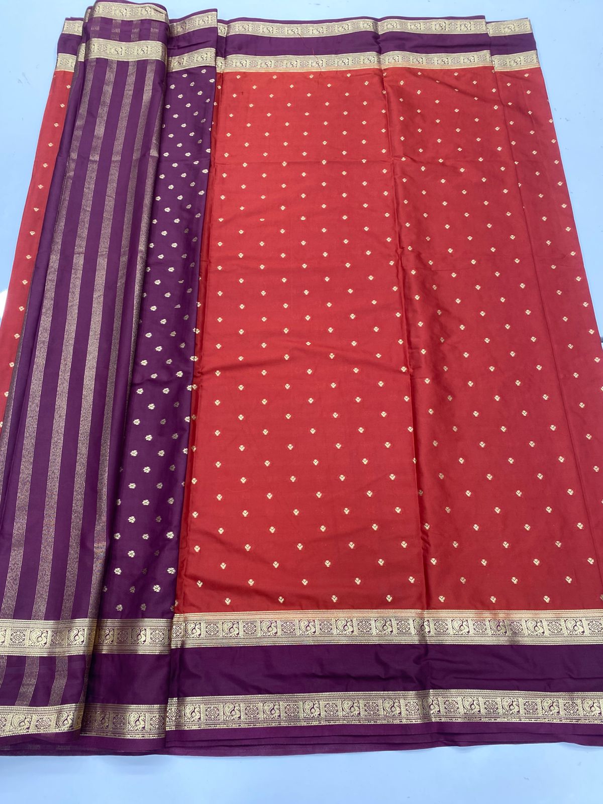 Mysore Crepe Butta Saree(3396B)