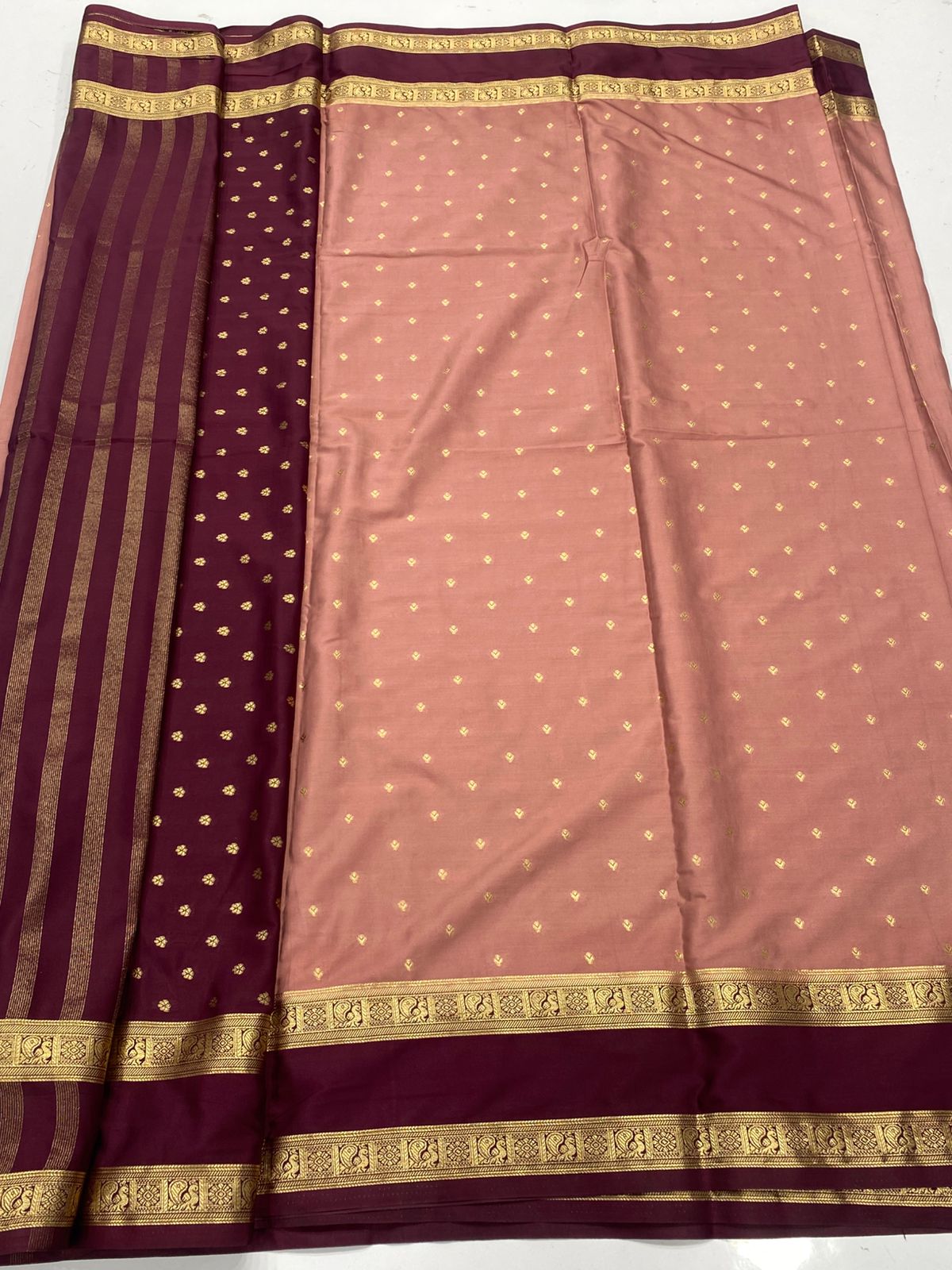 Mysore Crepe Butta Saree(3396B)