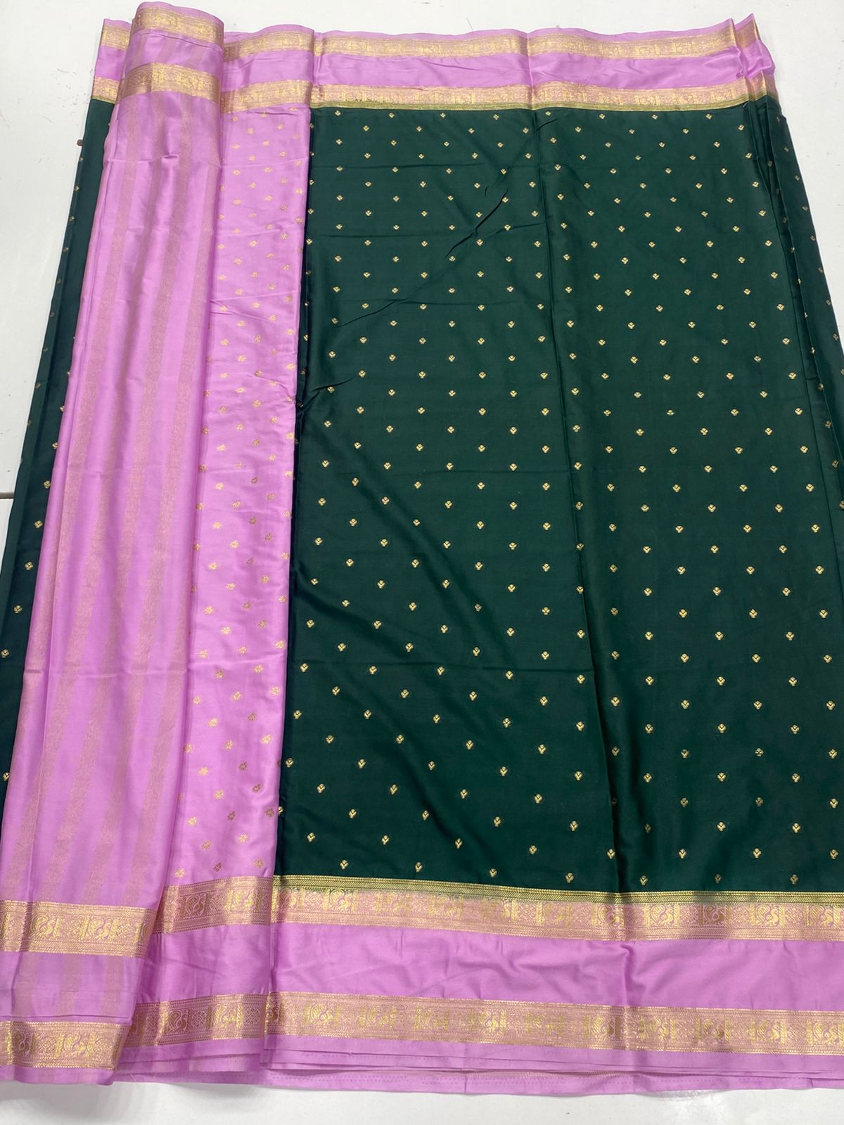 Mysore Crepe Butta Saree(3396B)