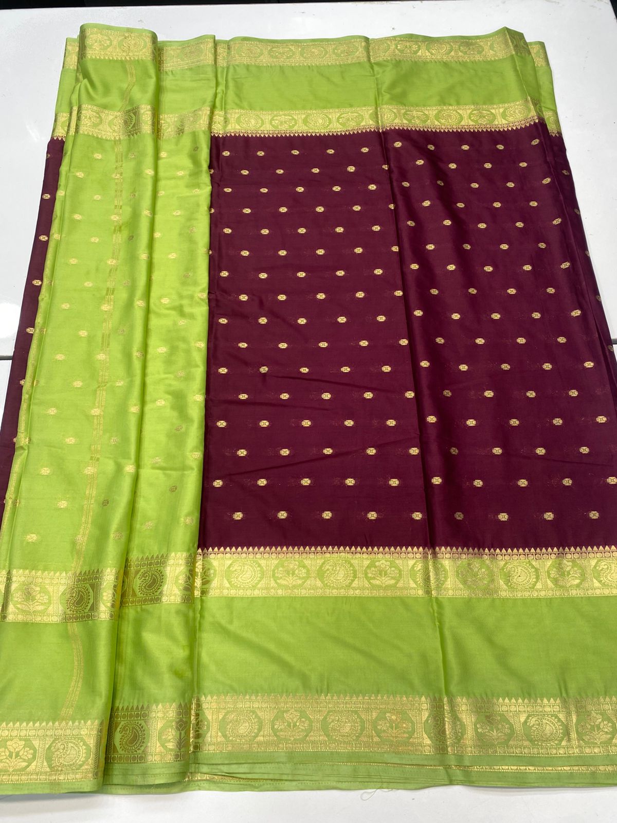 Mysore Crepe Butta Saree(3396A)