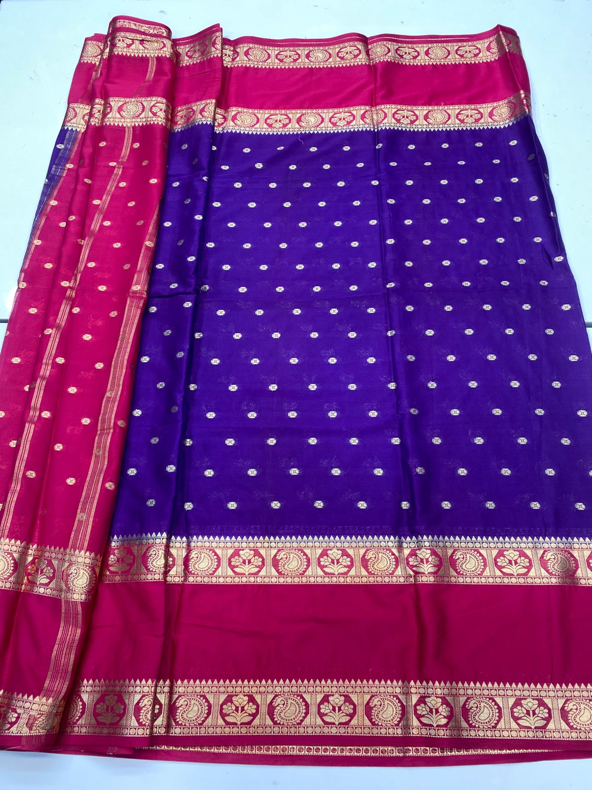 Mysore Crepe Butta Saree(3396A)