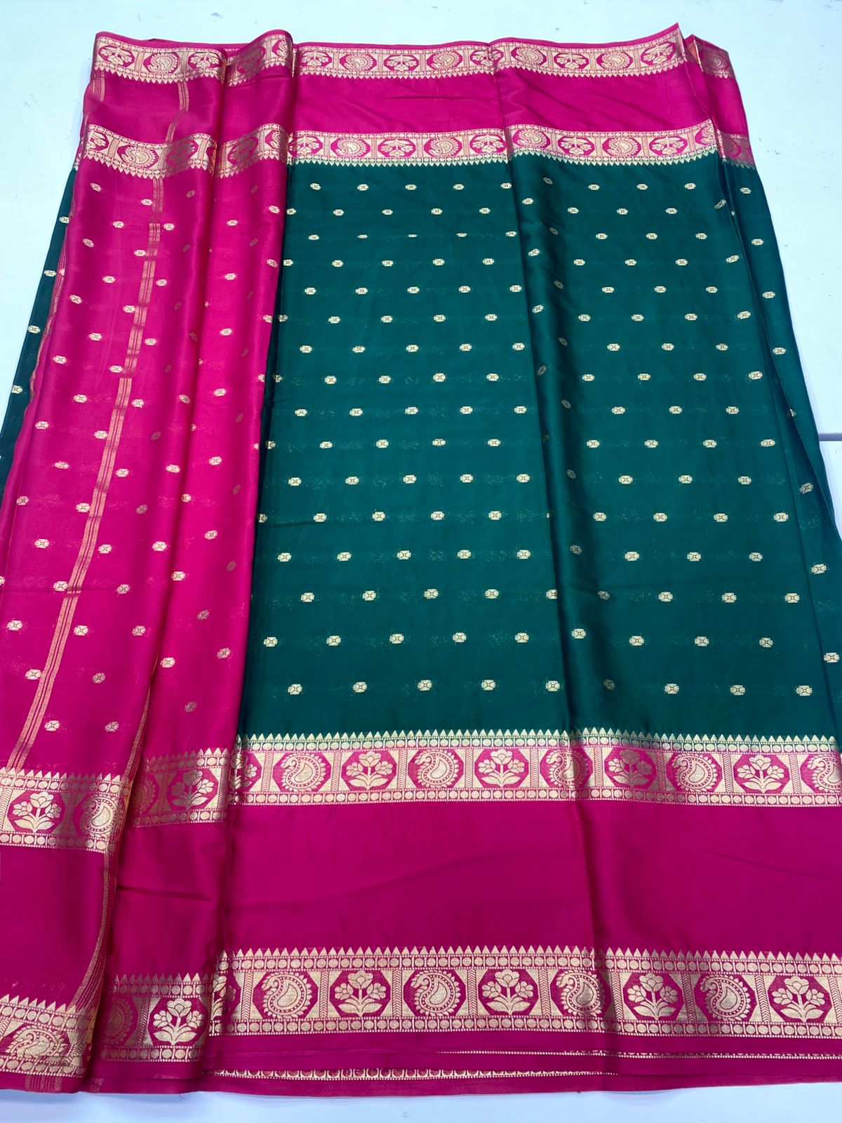 Mysore Crepe Butta Saree(3396A)