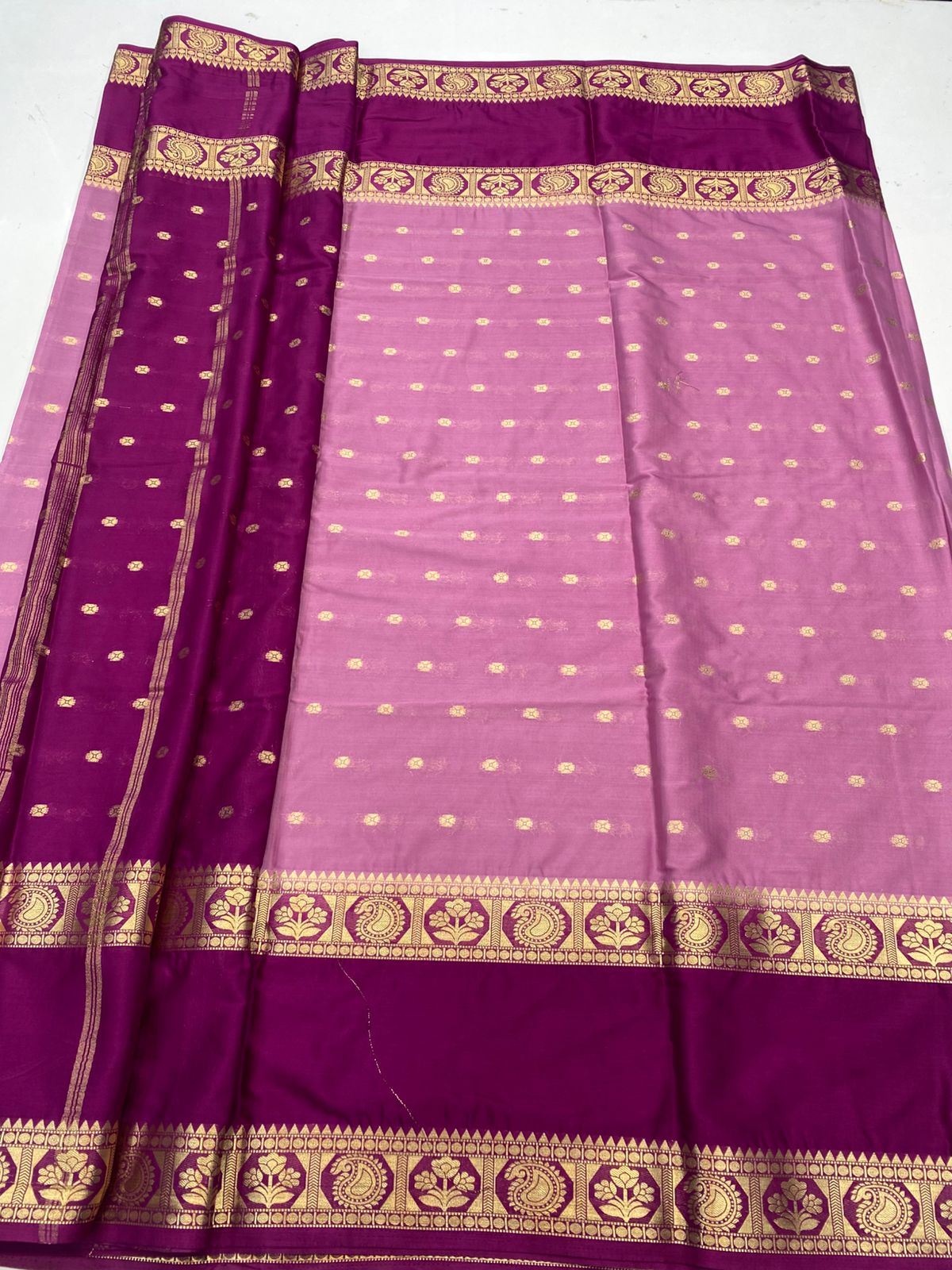 Mysore Crepe Butta Saree(3396A)