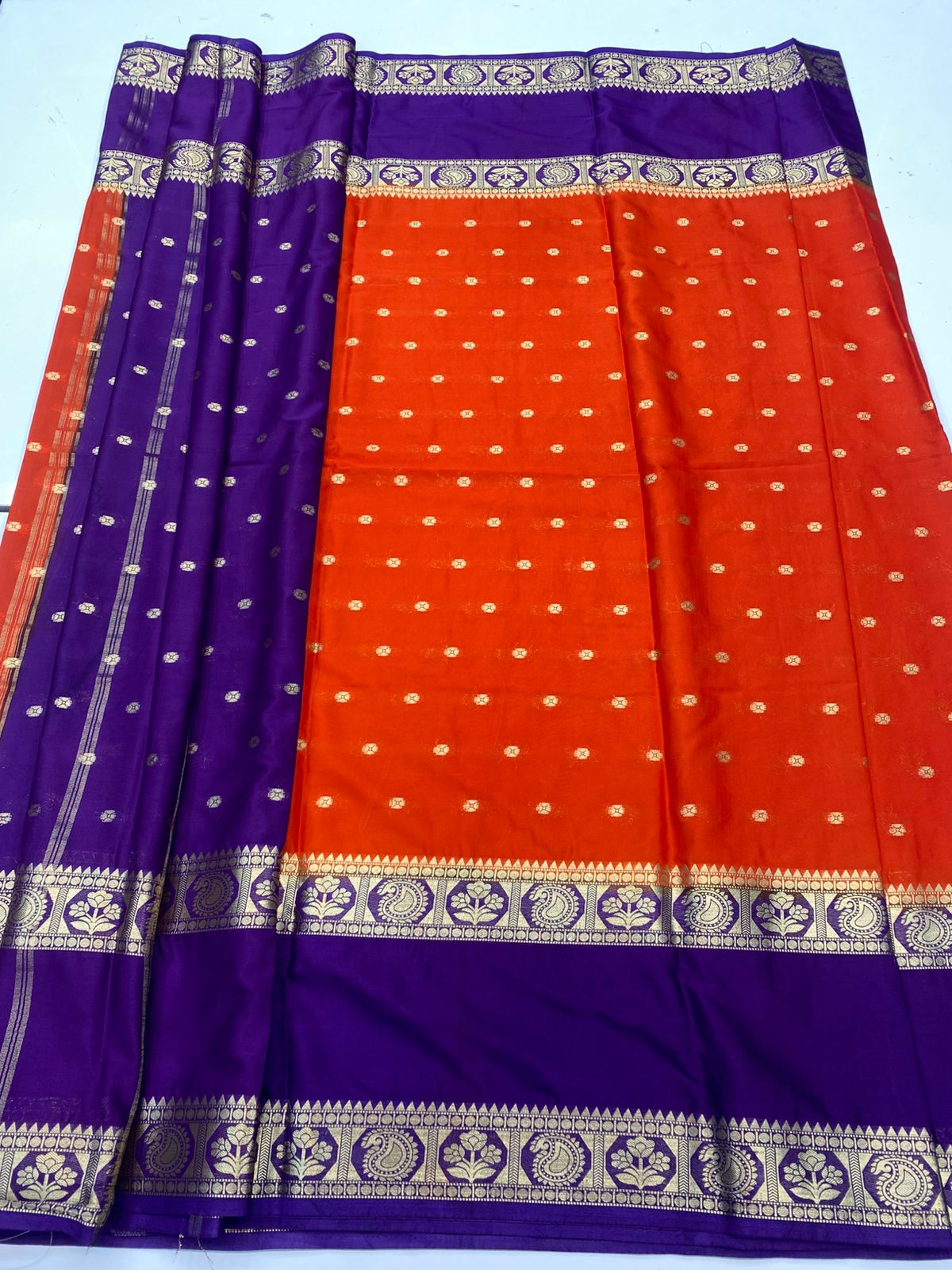 Mysore Crepe Butta Saree(3396A)