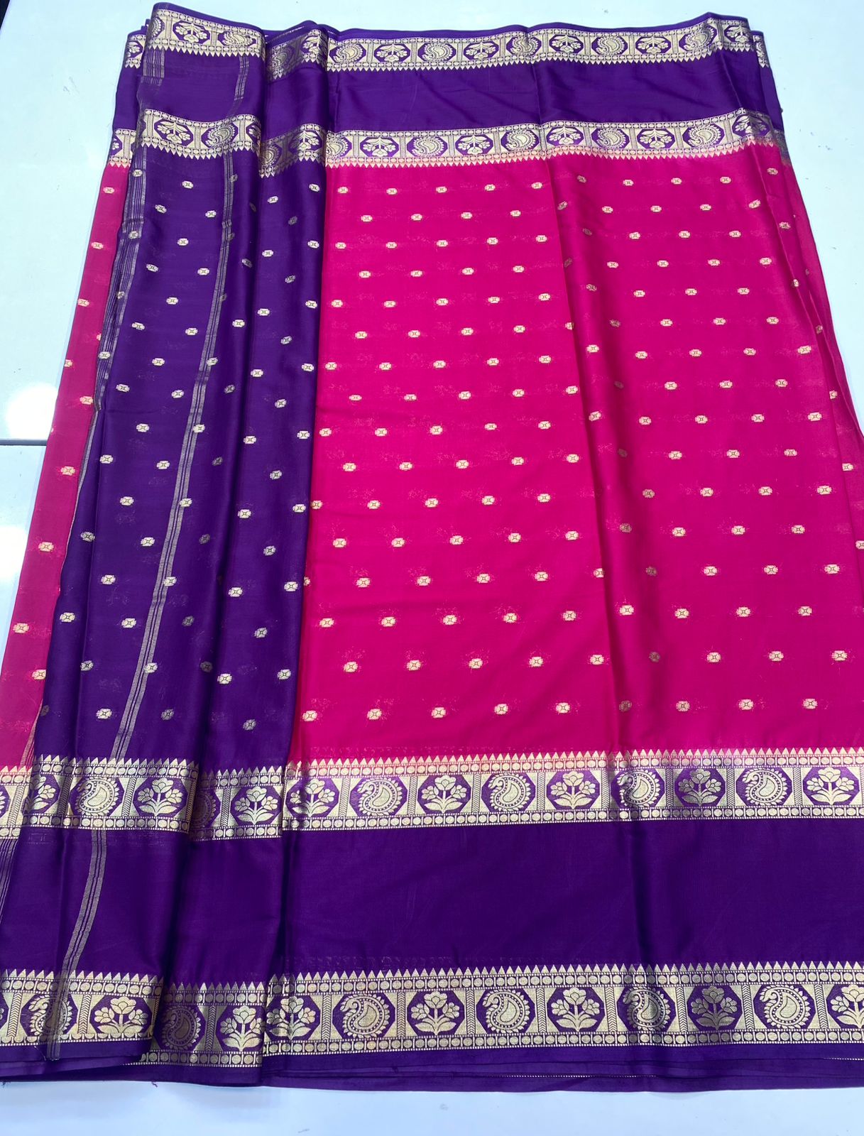 Mysore Crepe Butta Saree(3396A)