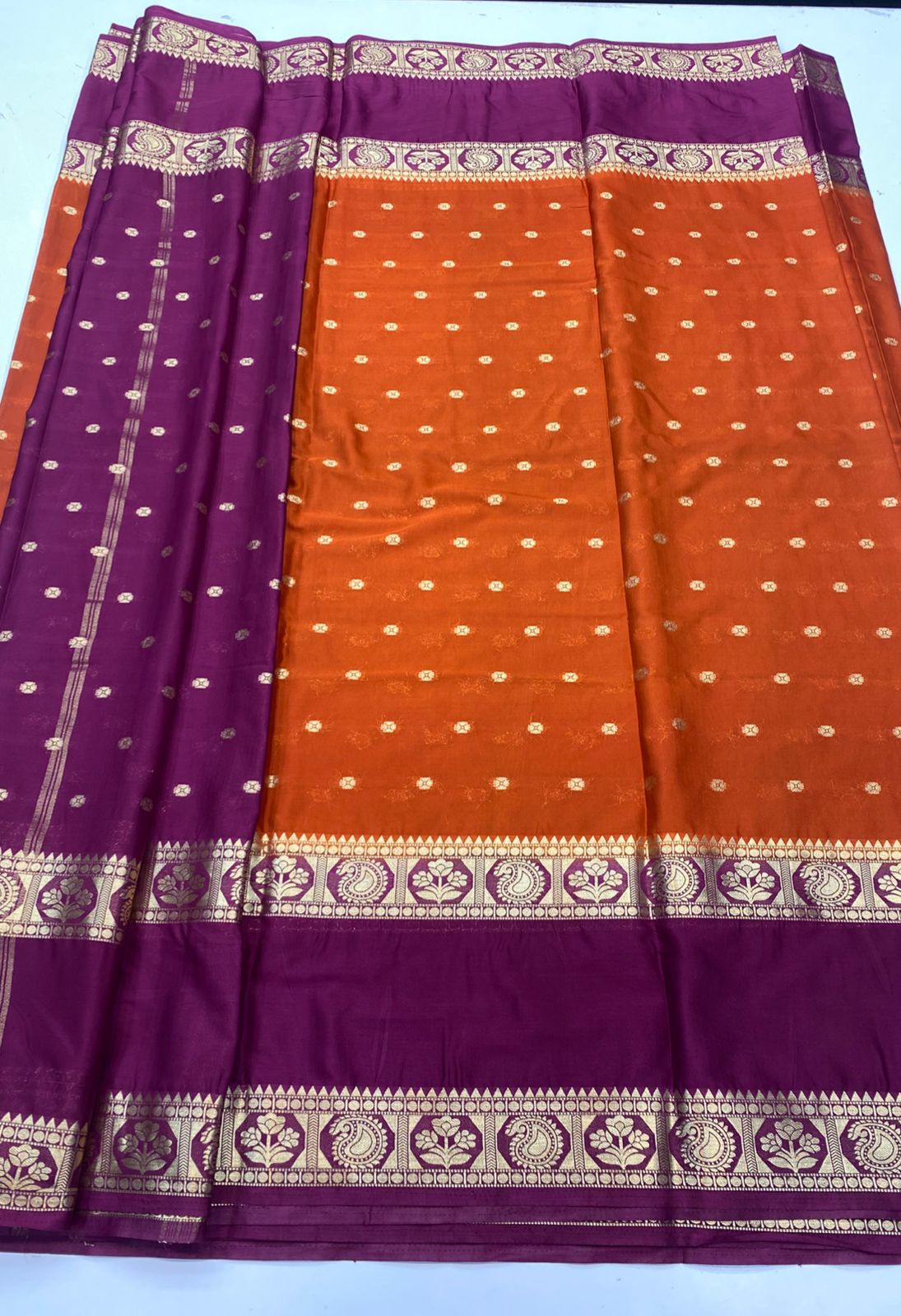 Mysore Crepe Butta Saree(3396A)
