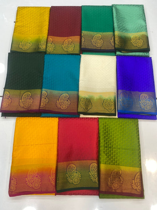 Semi Silk Embose Saree ( 2948B-R9 )
