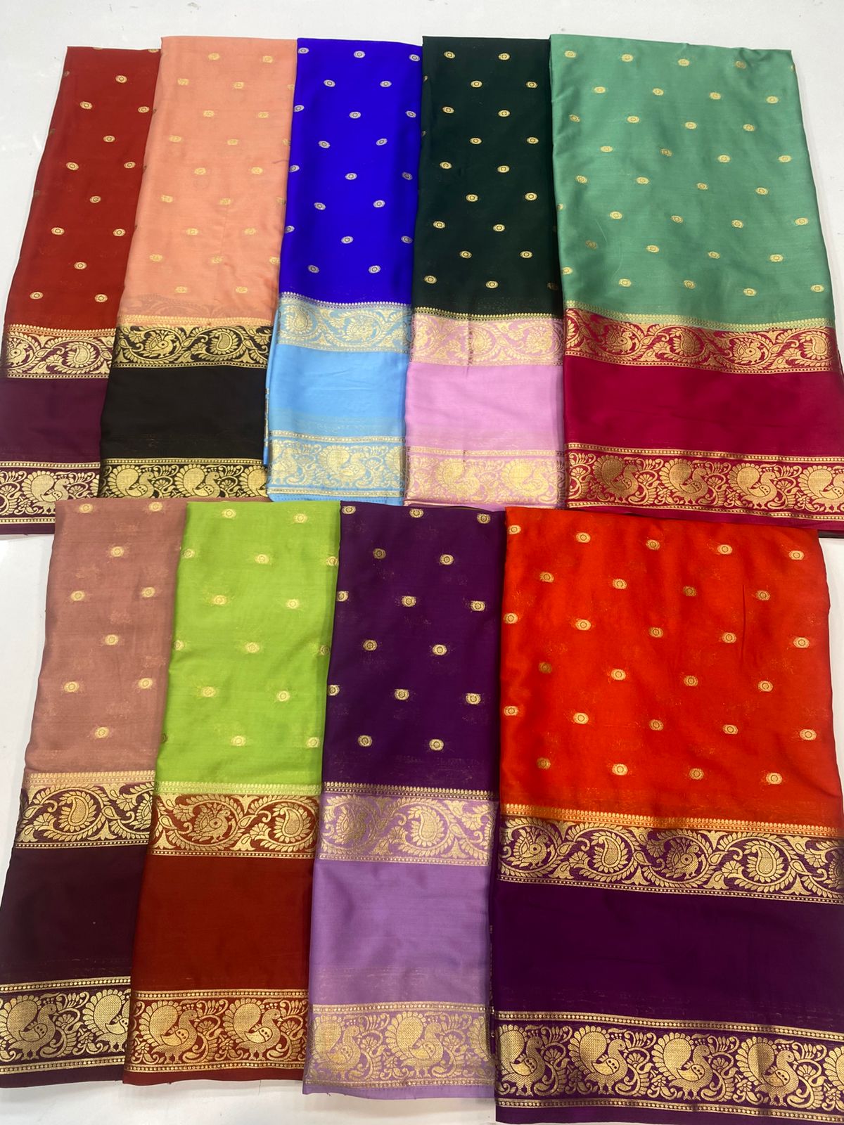 Mysore Crepe Butta Saree(3396C)