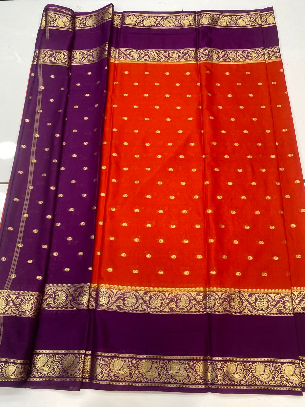Mysore Crepe Butta Saree(3396C)