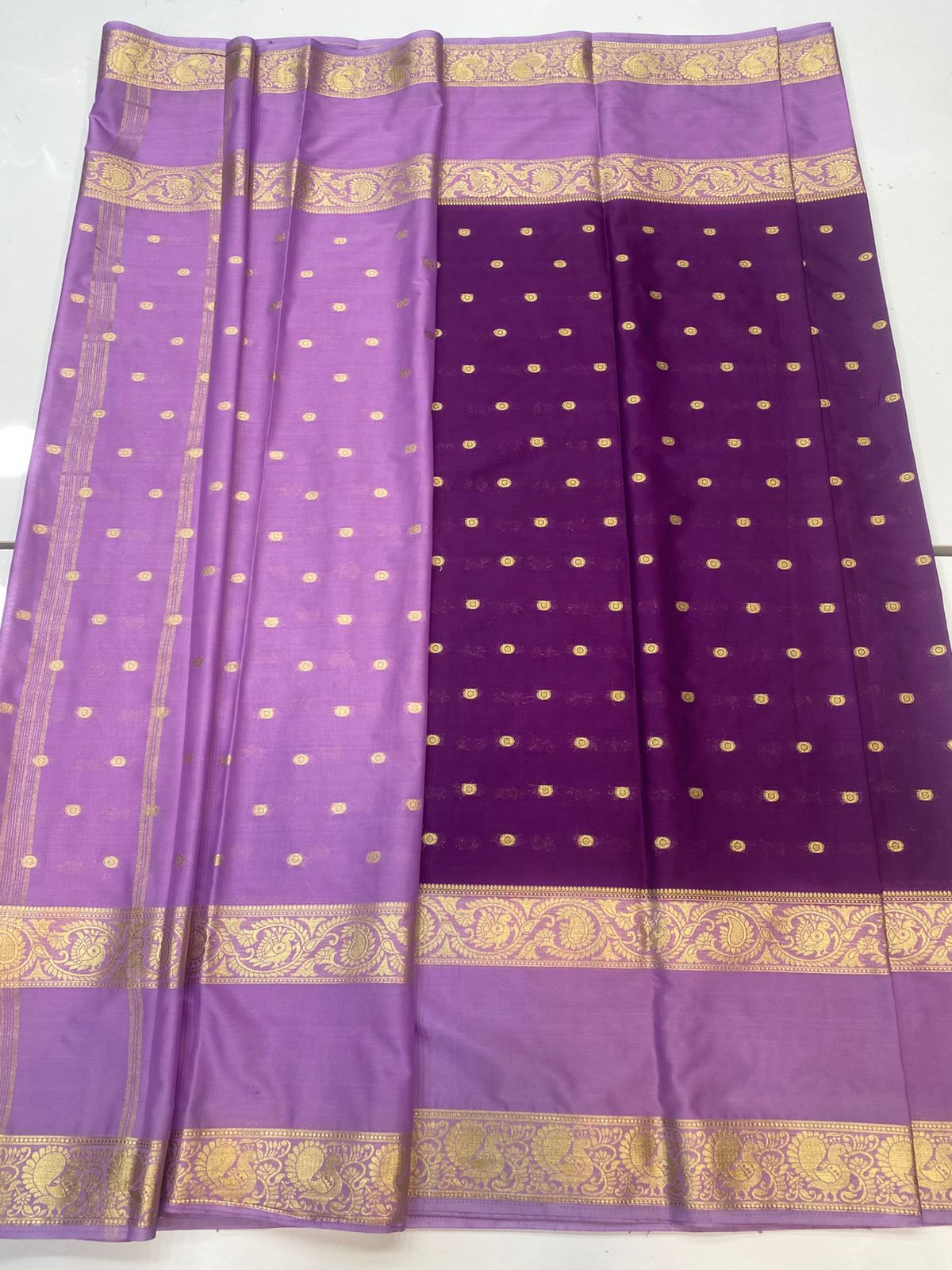 Mysore Crepe Butta Saree(3396C)