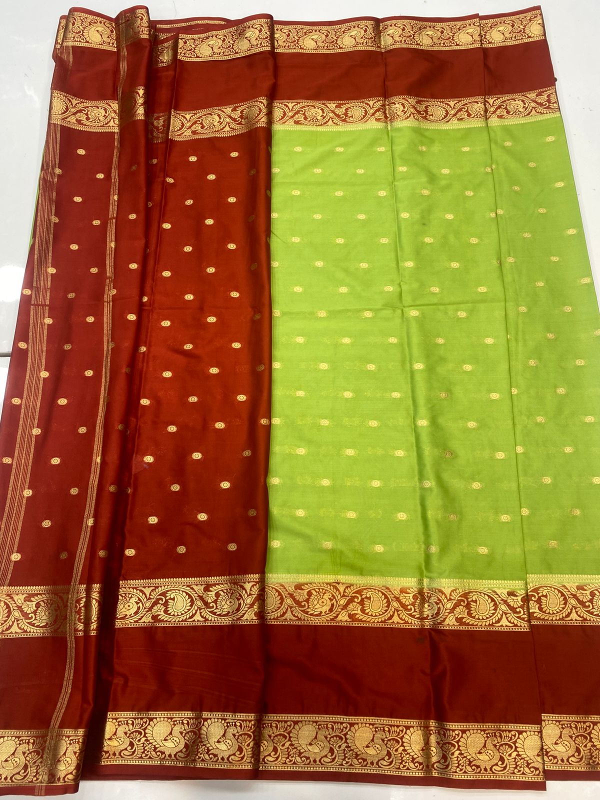 Mysore Crepe Butta Saree(3396C)