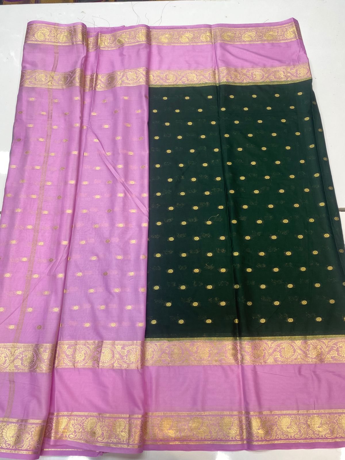 Mysore Crepe Butta Saree(3396C)