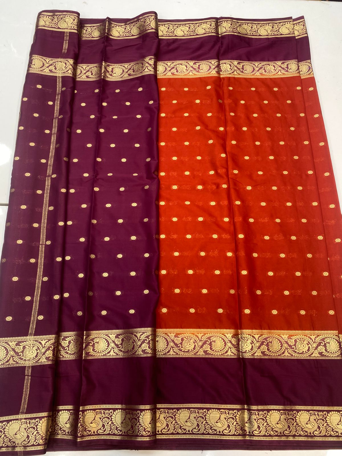 Mysore Crepe Butta Saree(3396C)