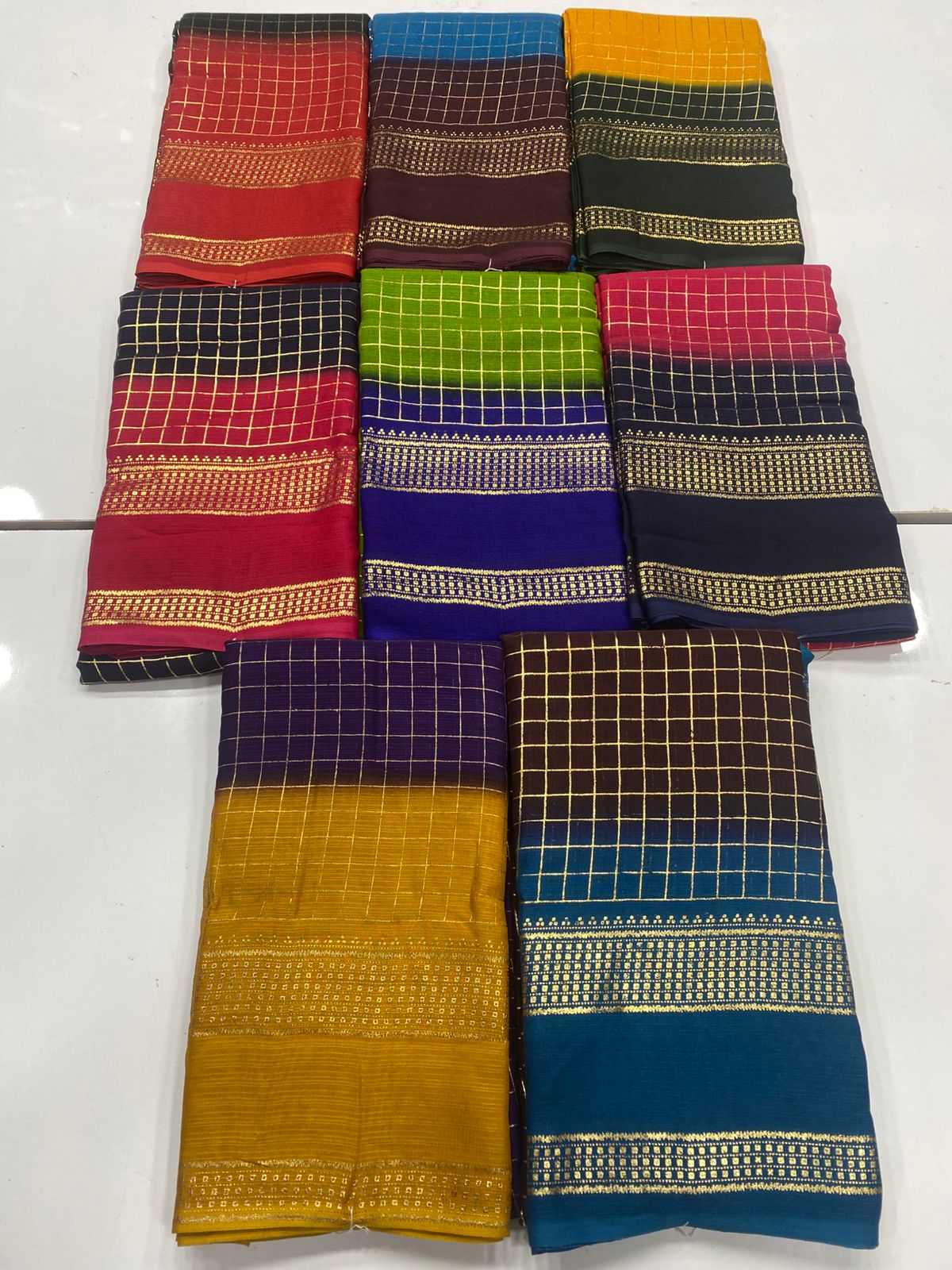 Fancy Georgette Foil Print Saree(3387)