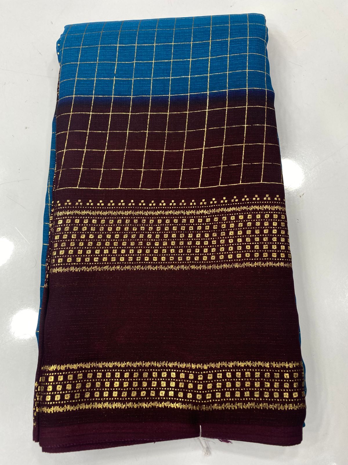 Fancy Georgette Foil Print Saree(3387)