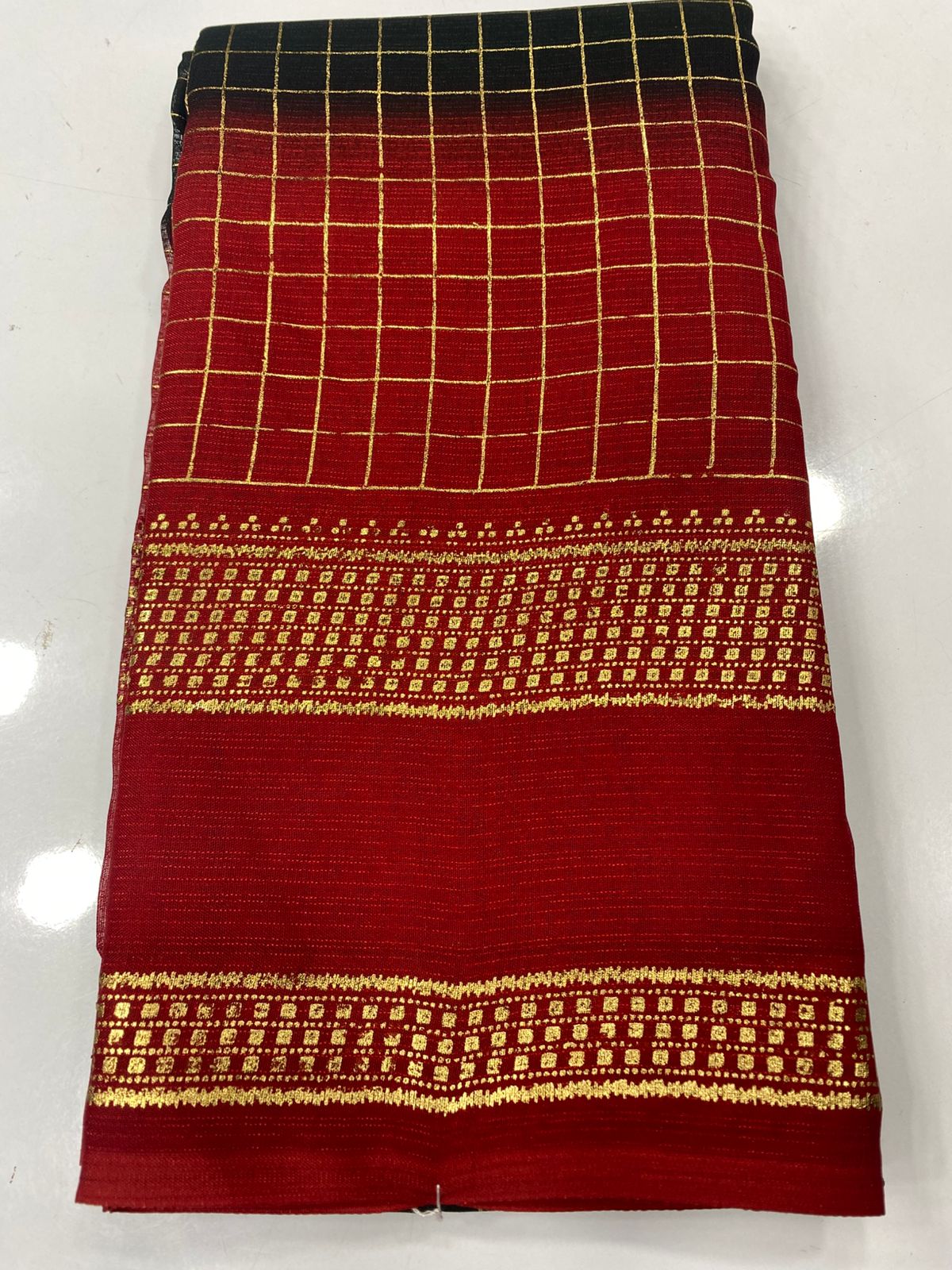 Fancy Georgette Foil Print Saree(3387)