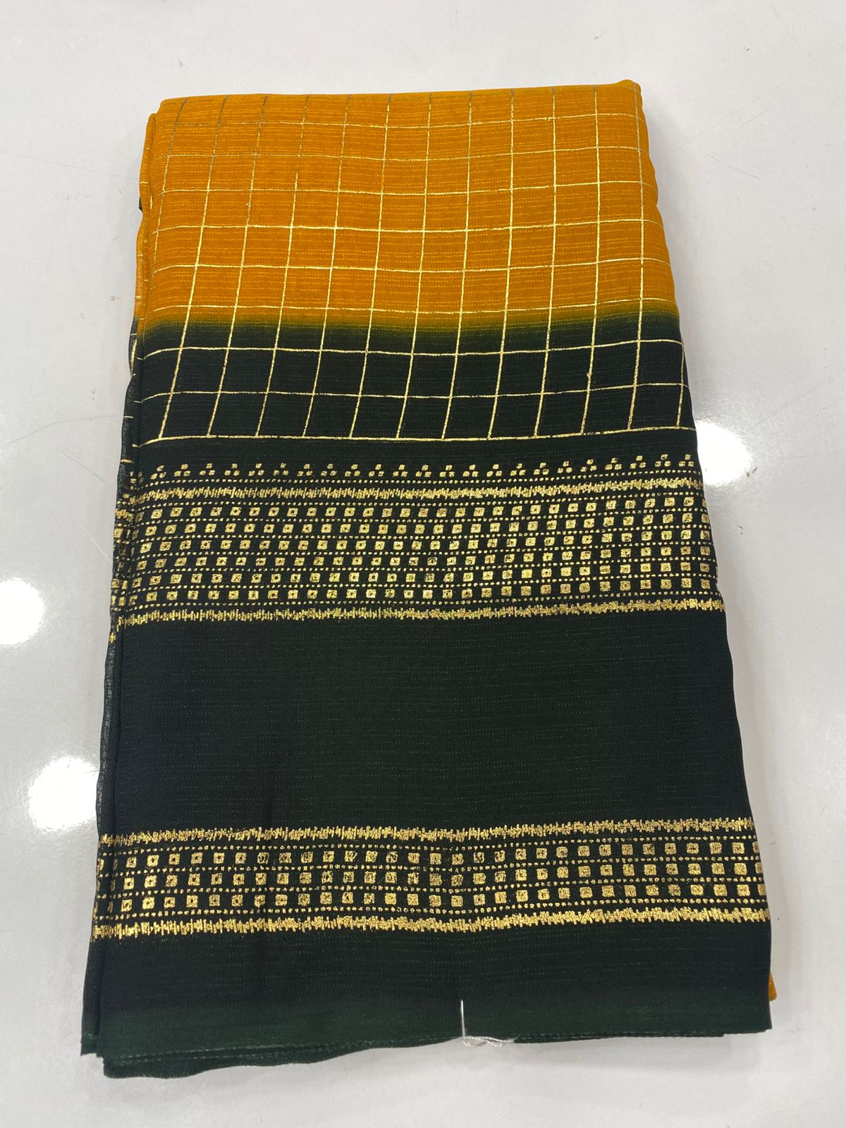 Fancy Georgette Foil Print Saree(3387)