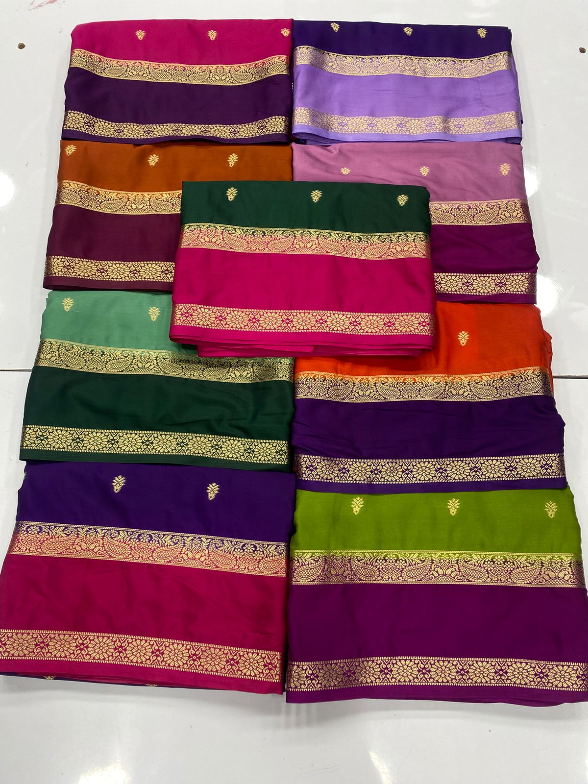 Mysore Crepe Butta Saree (3396D)