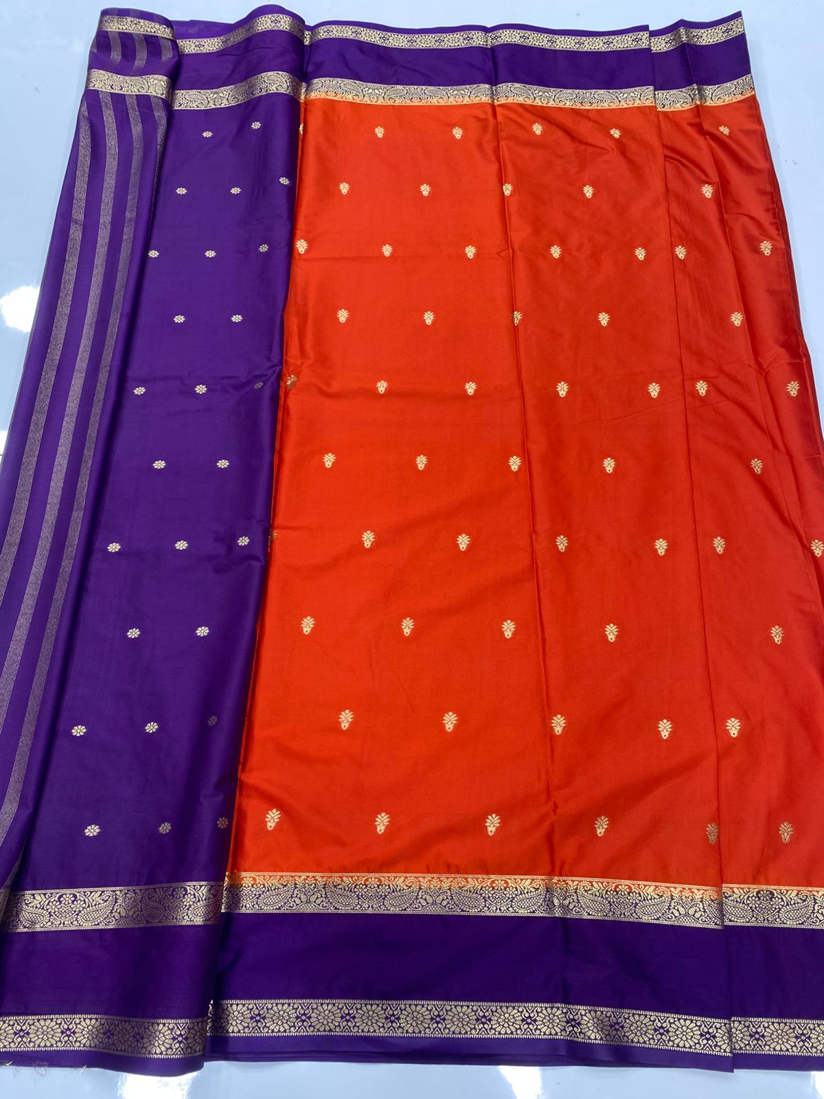 Mysore Crepe Butta Saree (3396D)