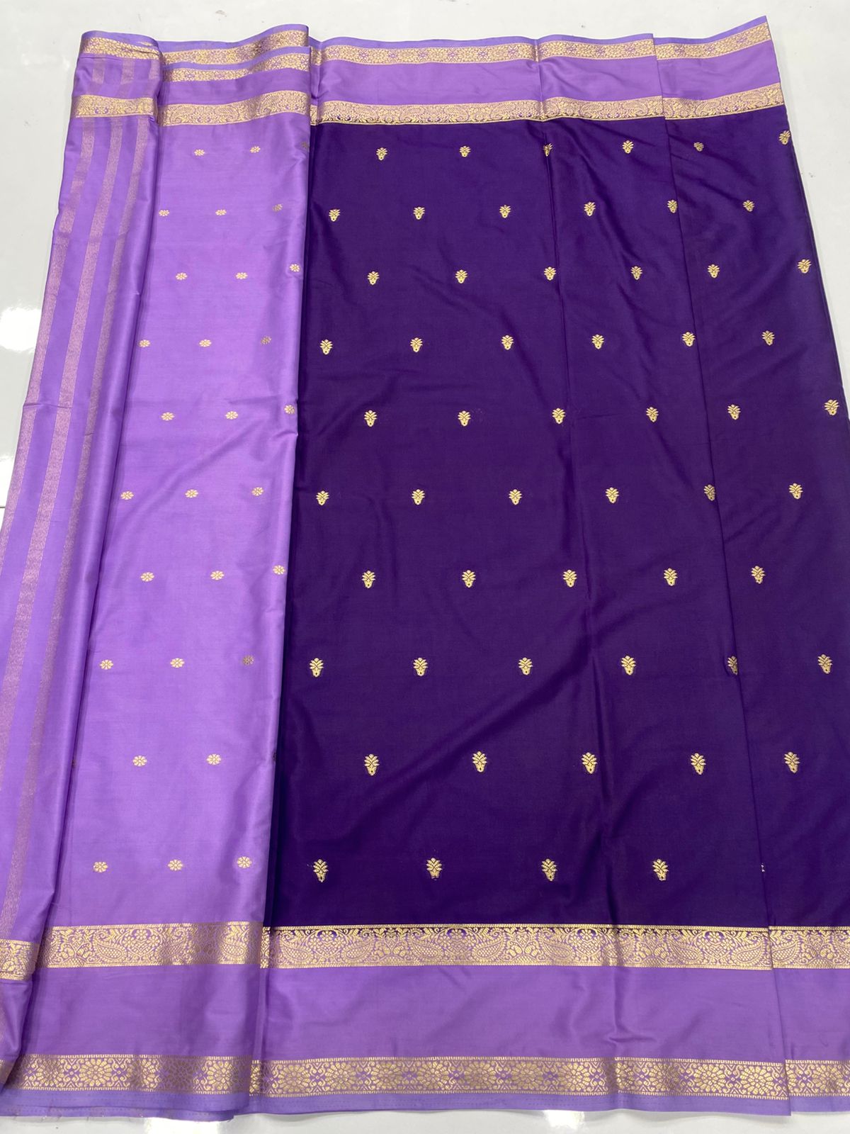 Mysore Crepe Butta Saree (3396D)