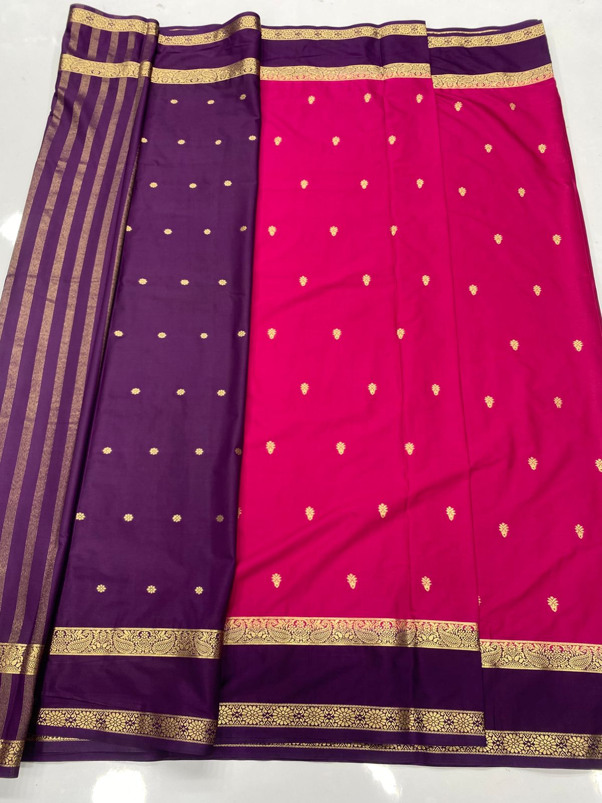 Mysore Crepe Butta Saree (3396D)