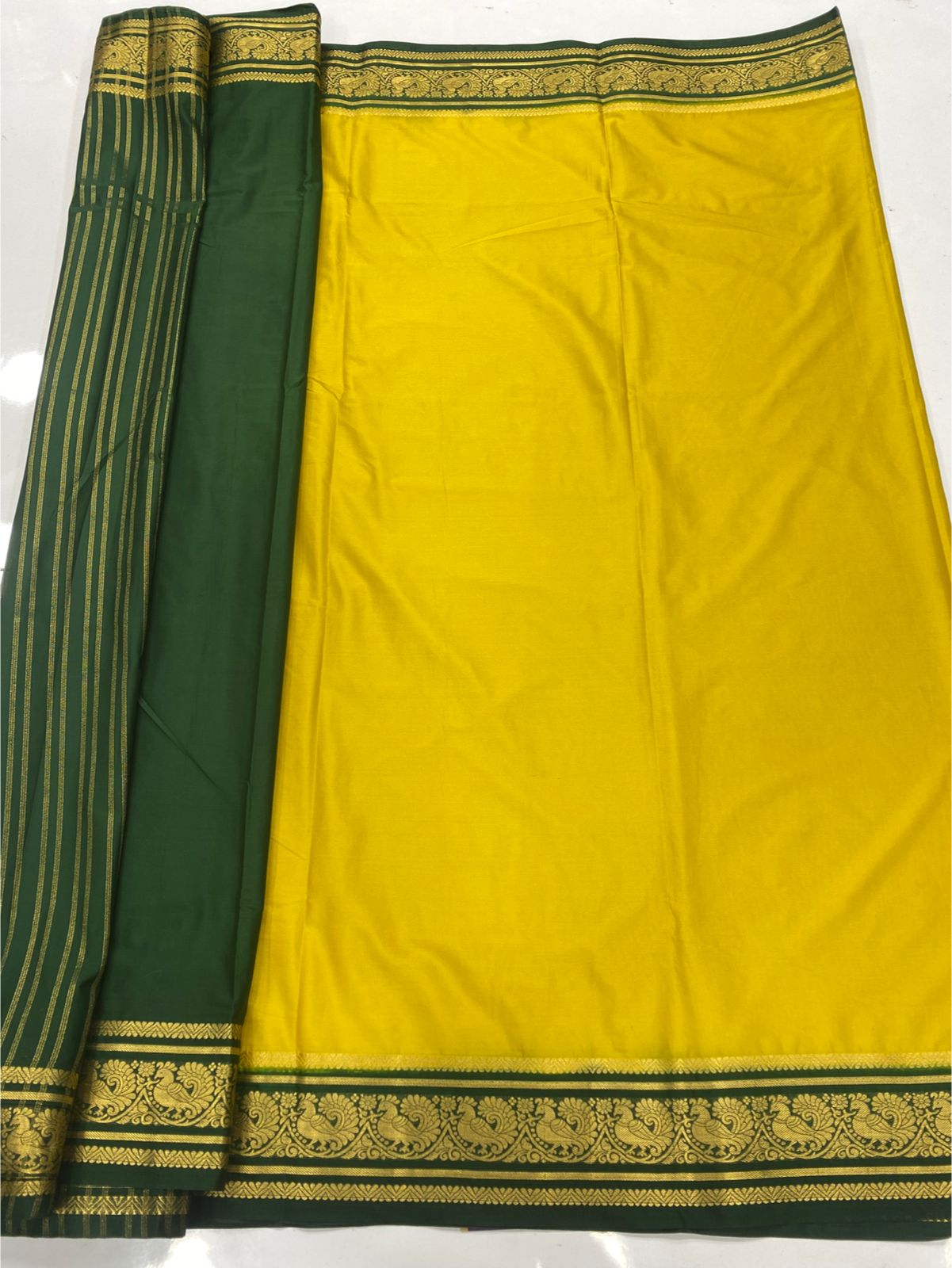 Mysore Crepe Zari Border Saree  ( 3402B-R39 )