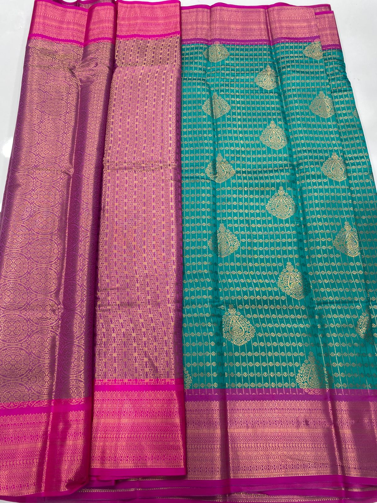 Semi Silk Broket Saree (3403F-R30 )