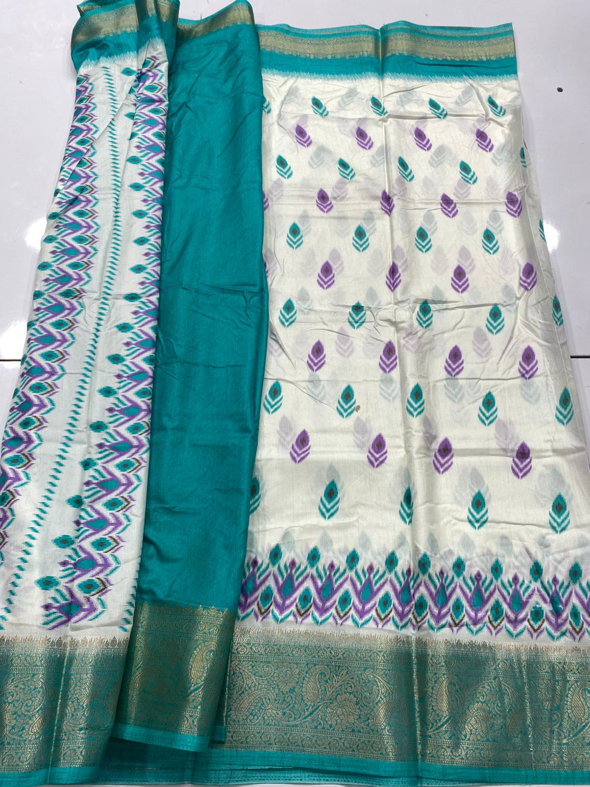 Fancy Digital Print Saree (3417-R32)