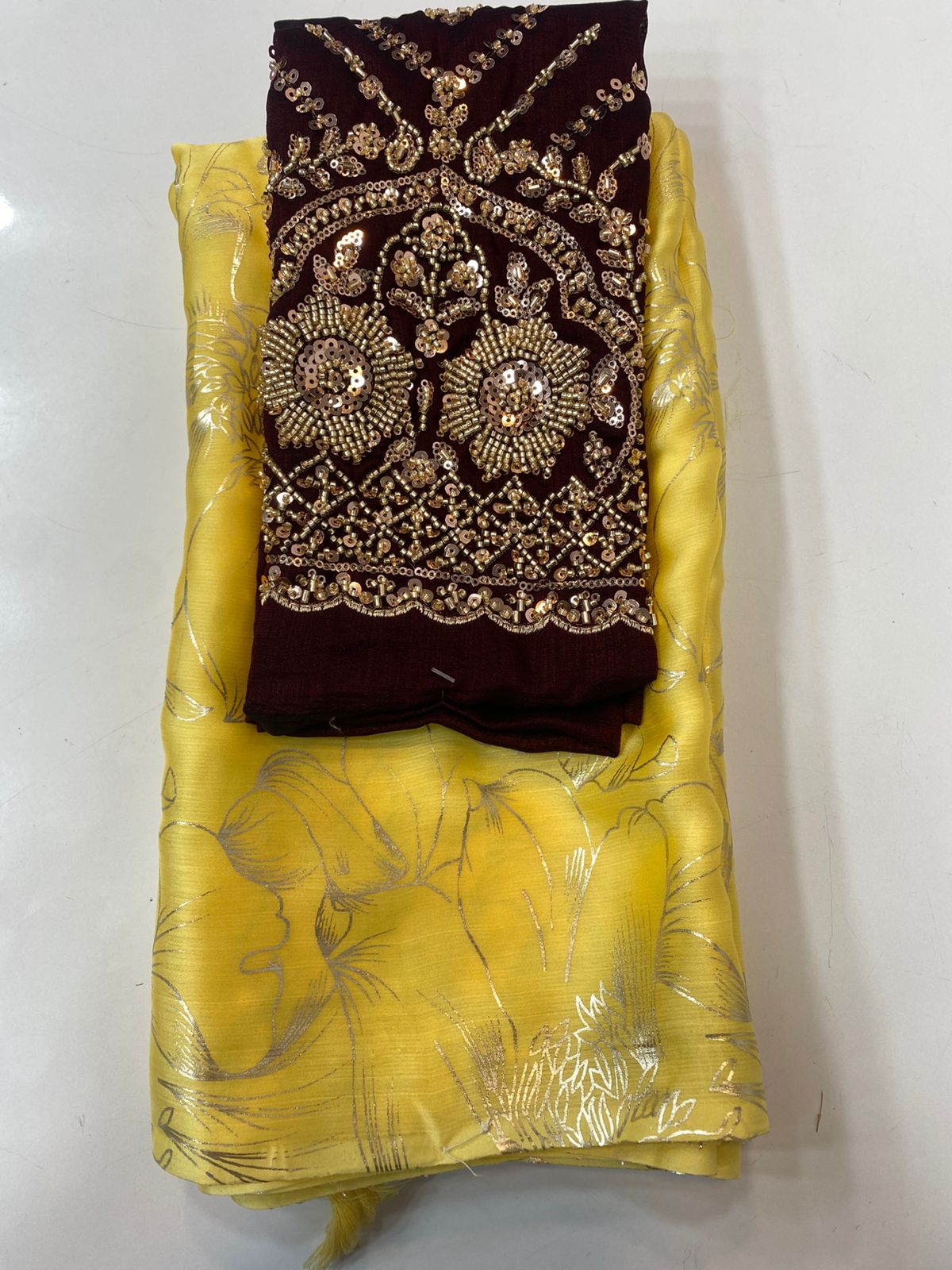 Fancy Space Silk Saree (3415-R41)