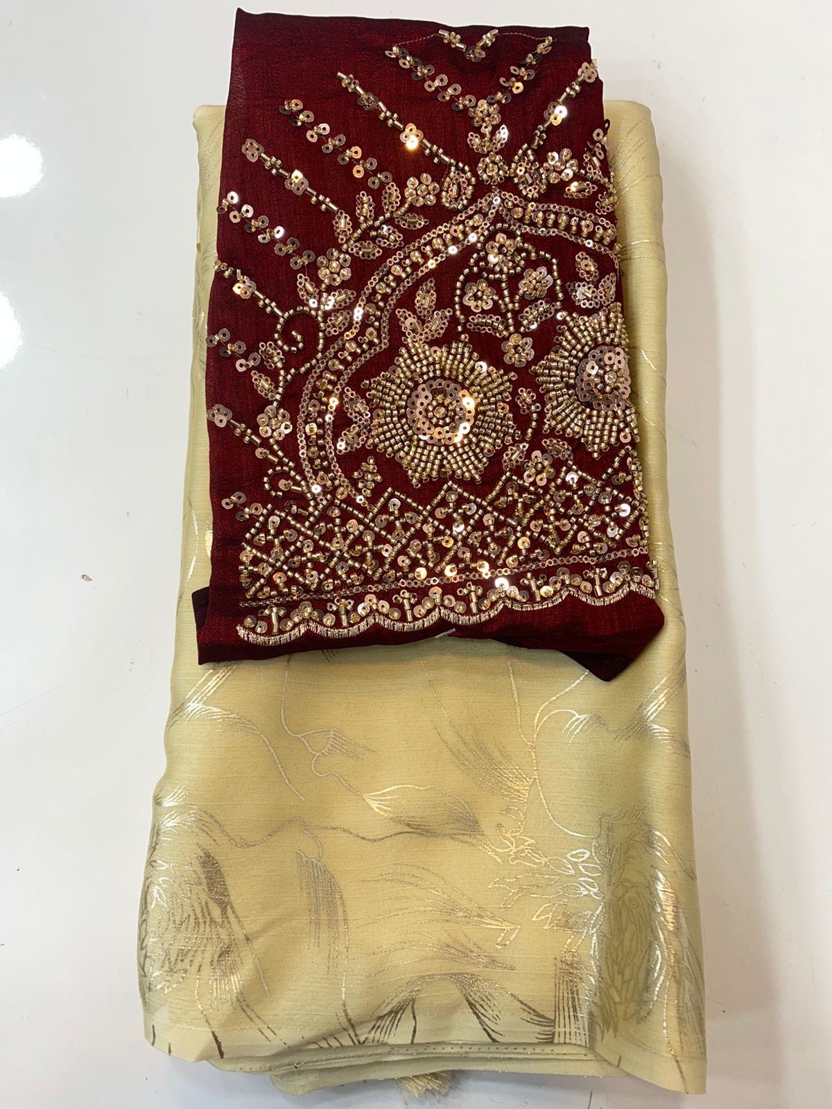 Fancy Space Silk Saree (3415-R41)