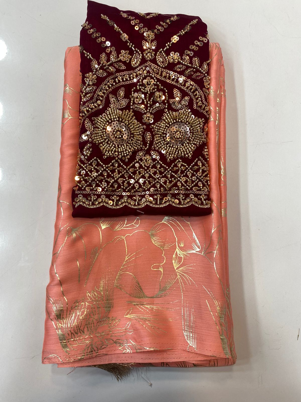Fancy Space Silk Saree (3415-R41)