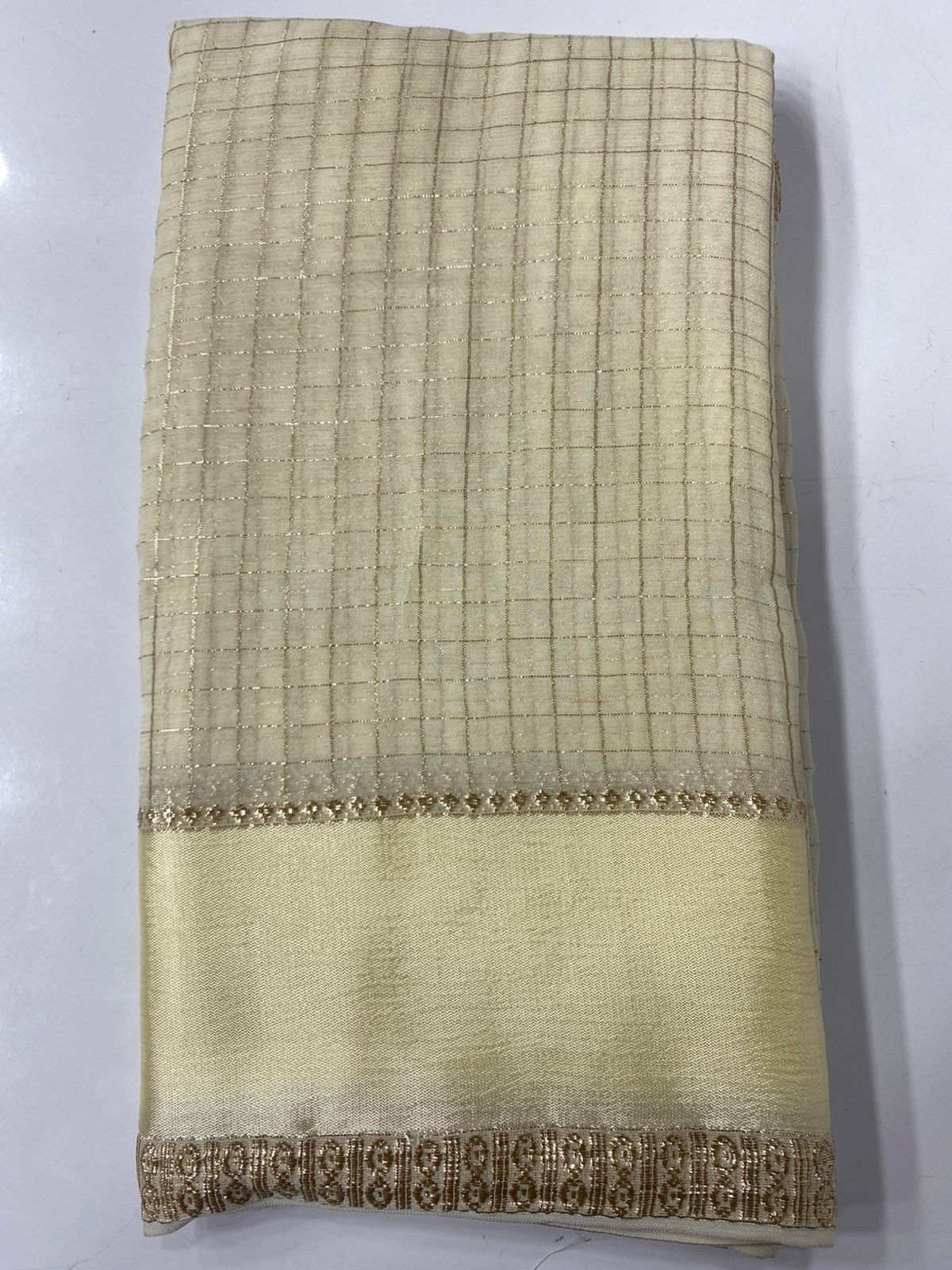 Fancy Georgette Zari Checks Saree (3401-R26)